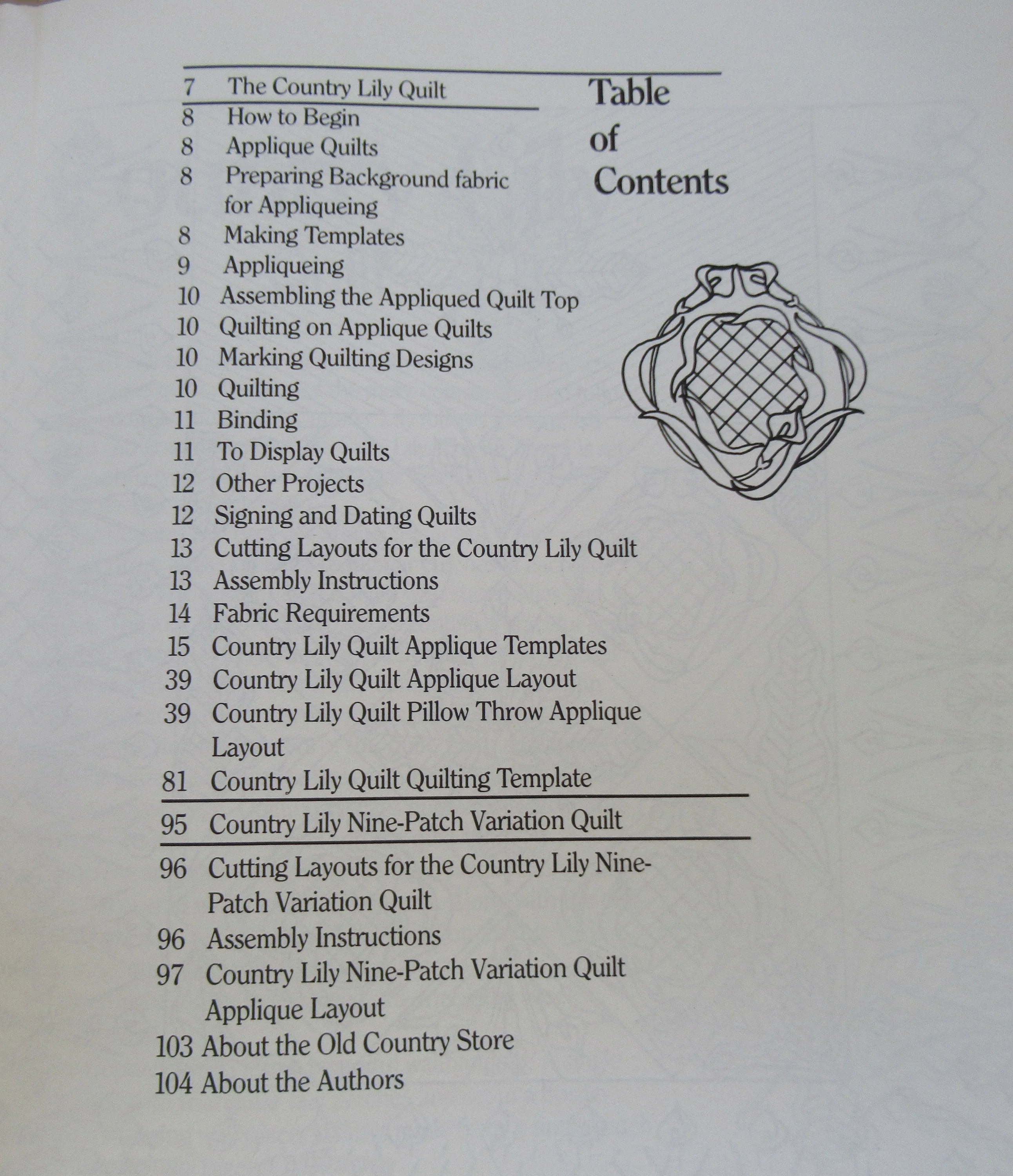 The Country Lily Quilt Book 1990 Edition Softcover Practical Tips / Patterns for Making Quilts by Cheryl A Benner - Image 5