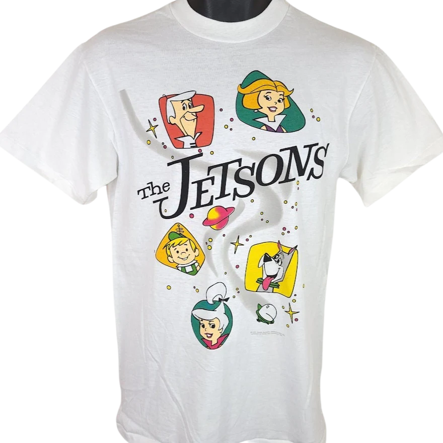 The Jetsons T-Shirt Vintage 90s Cartoon Family Hanna Barbera Made In Usa Mens Size Small New