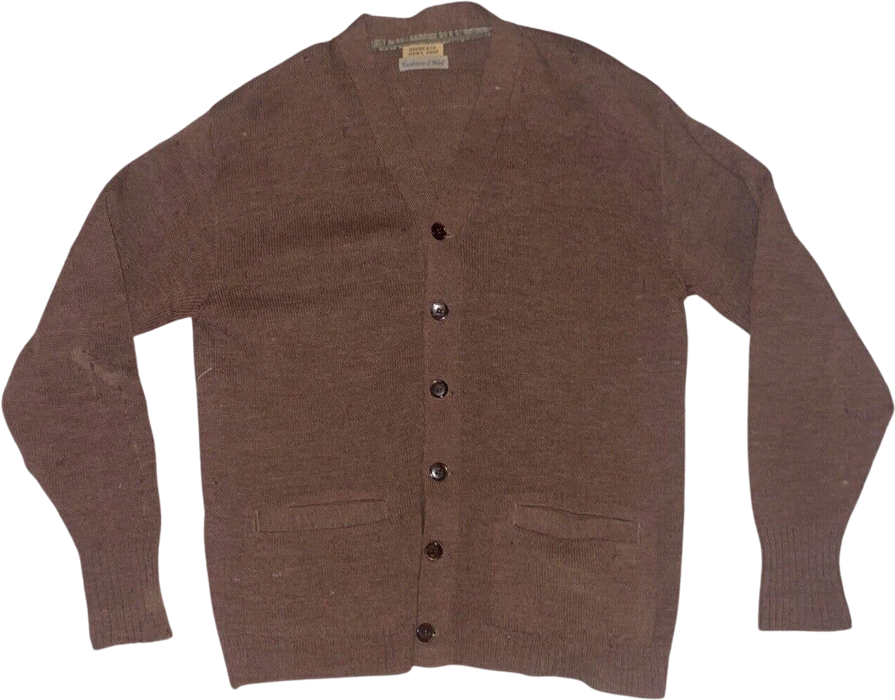 Thrashed Vintage 40s 50s Wool Cardigan Distressed Mens S/m