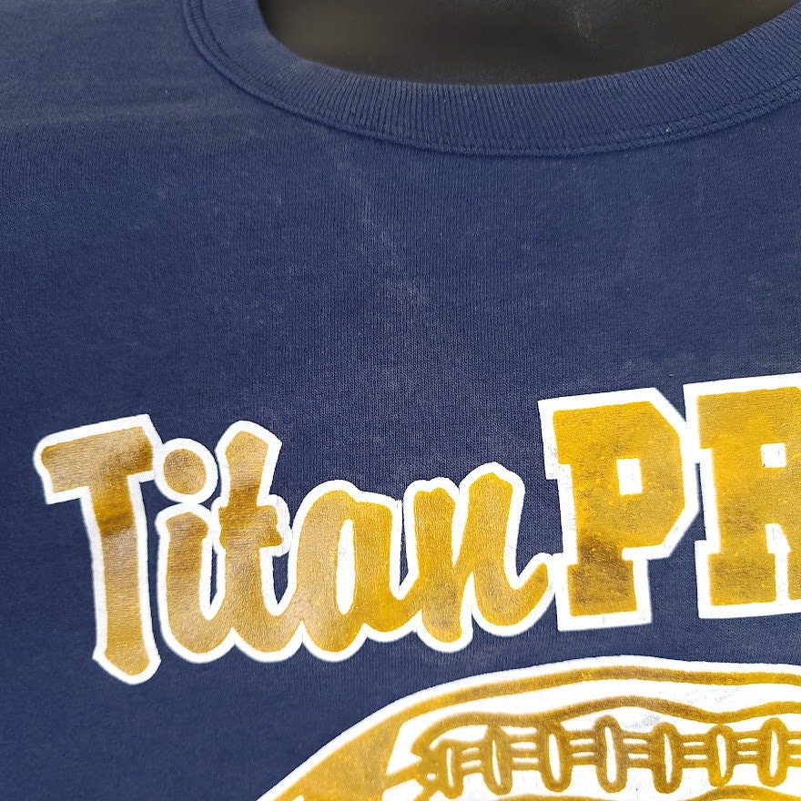 Titan Pride Football Camp T-Shirt Vintage 90s Made In Usa Mens Size 2xl - Image 3
