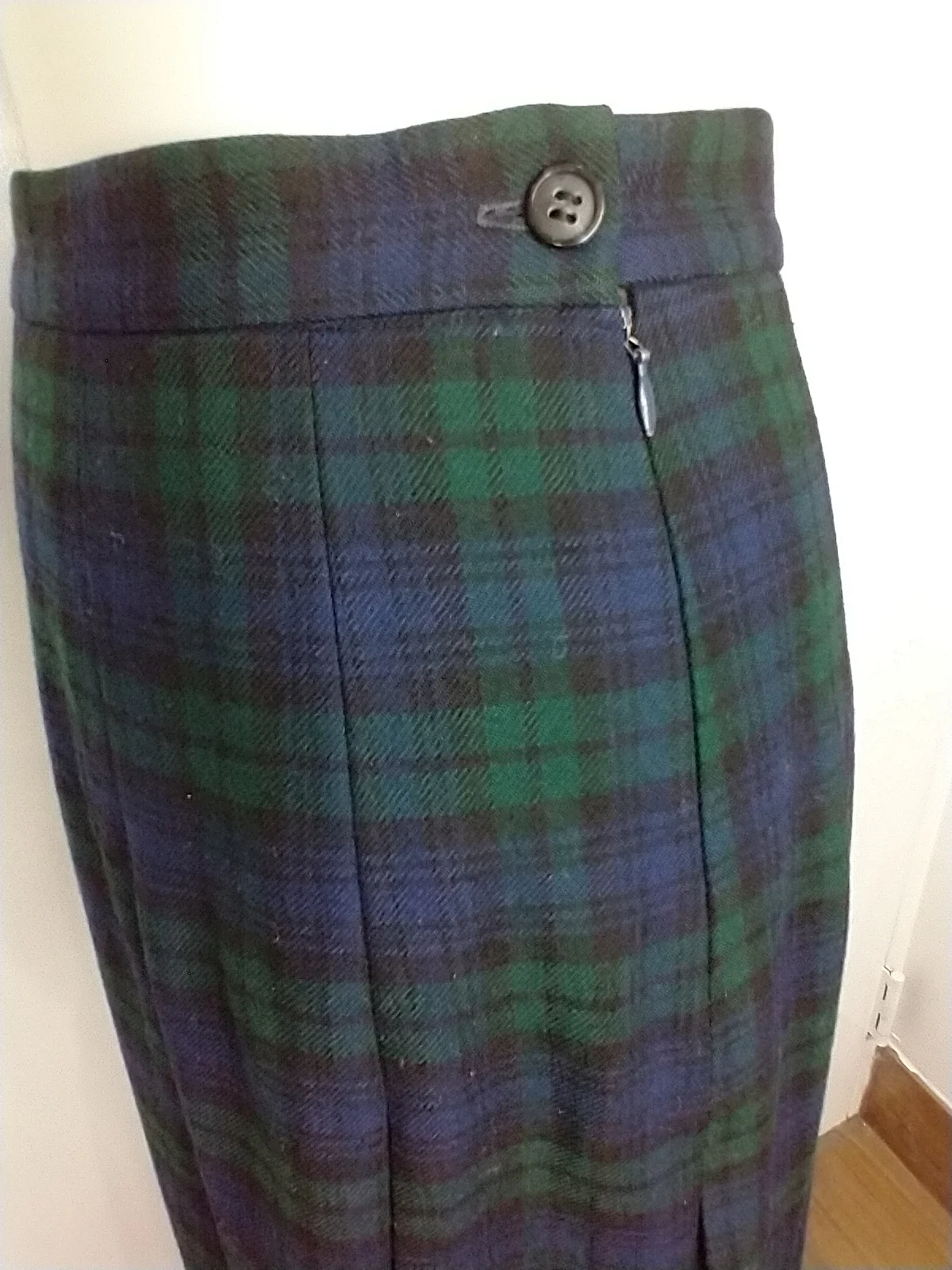 Too Of The Market Plaid Pleated Wool Skirt By Lady Halrin - Image 5