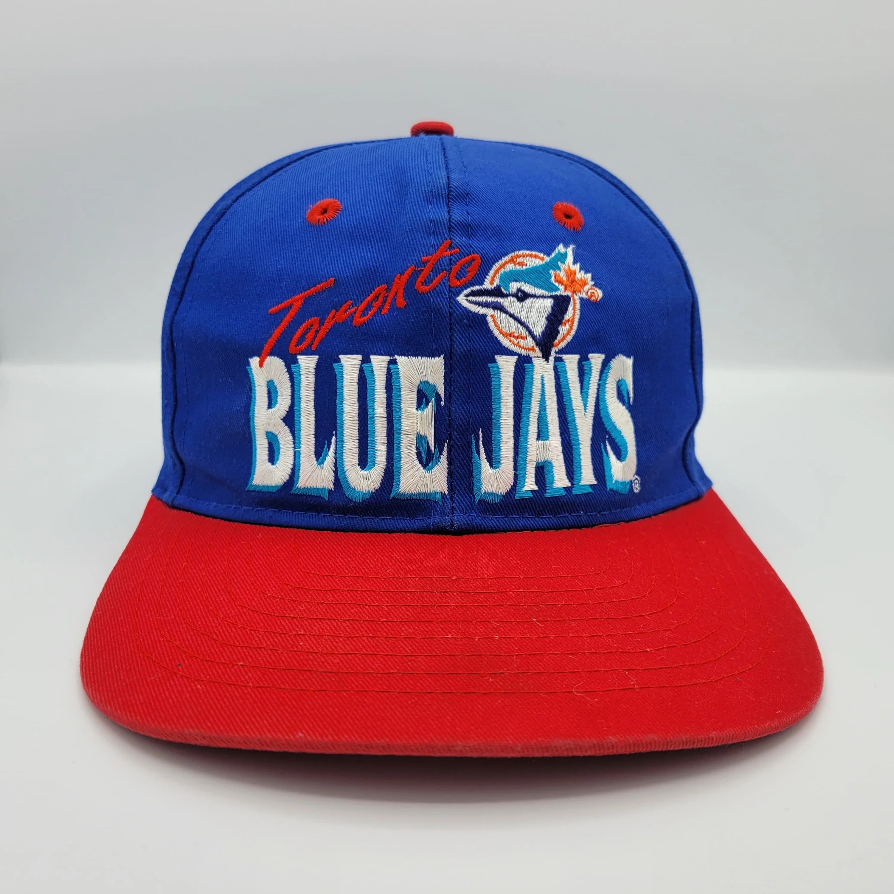 Toronto Blue Jays Vintage 90s Annco Snapback Hat Baseball Blue Red Cap Mlb Genuine Merchandise by Annco - Image 2