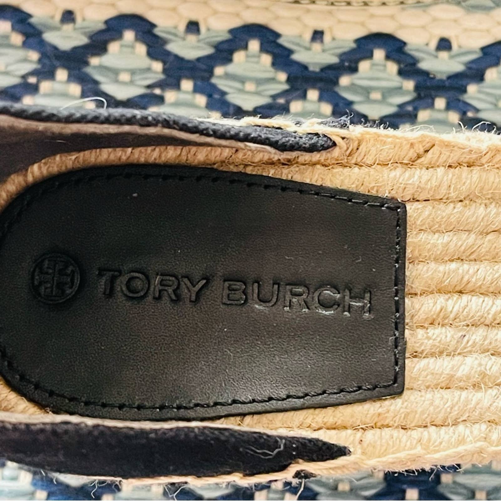 Tory Burch Colorblock Espadrille Wedge Black Tan Ankle Strap Casual by Tory Burch - Image 10