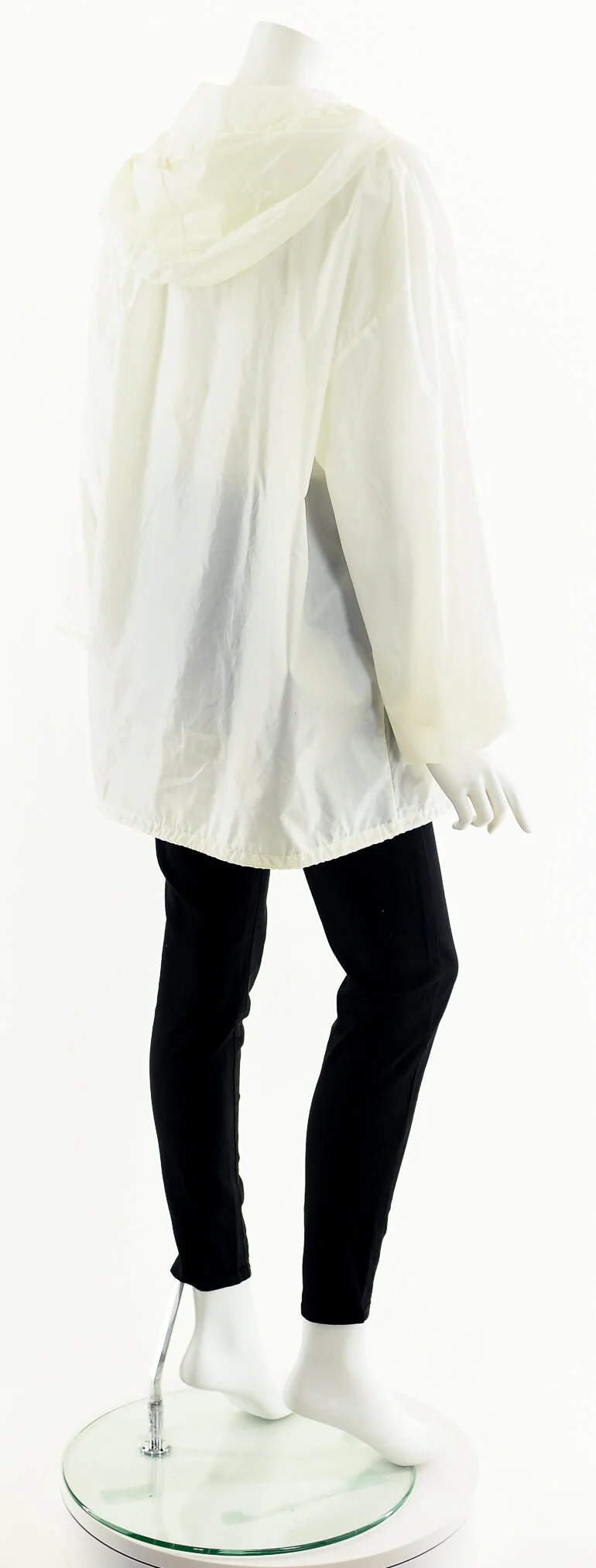 Translucent White Rain Mac Rain Jacket Hoodie by Whitefish Bay - Image 6