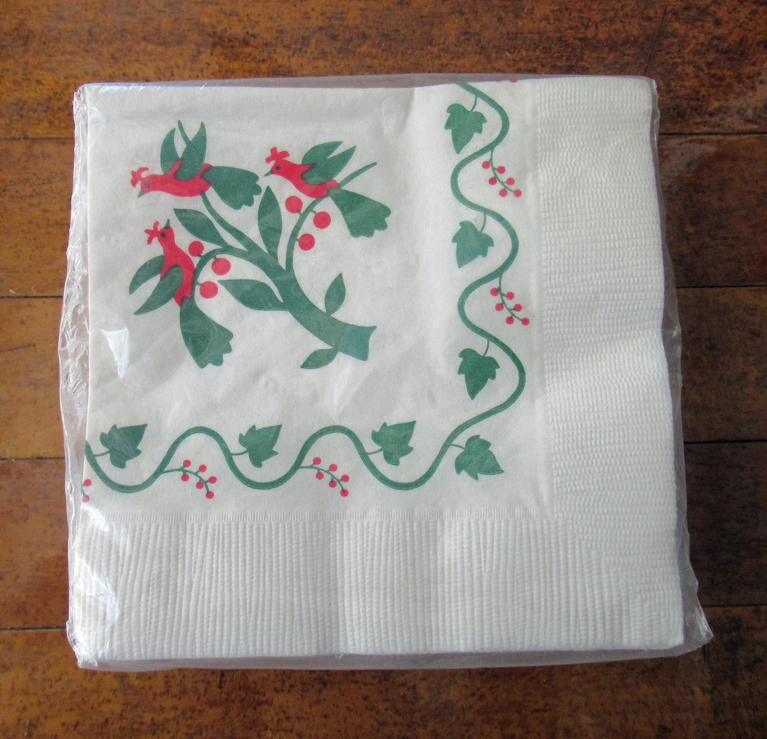 Tree of Life 5x5 Inch Square Cocktail Napkins Made In Usa Classic New In Package Set of 36 Vintage 3 Ply Williamsburg Folk Art - Image 8
