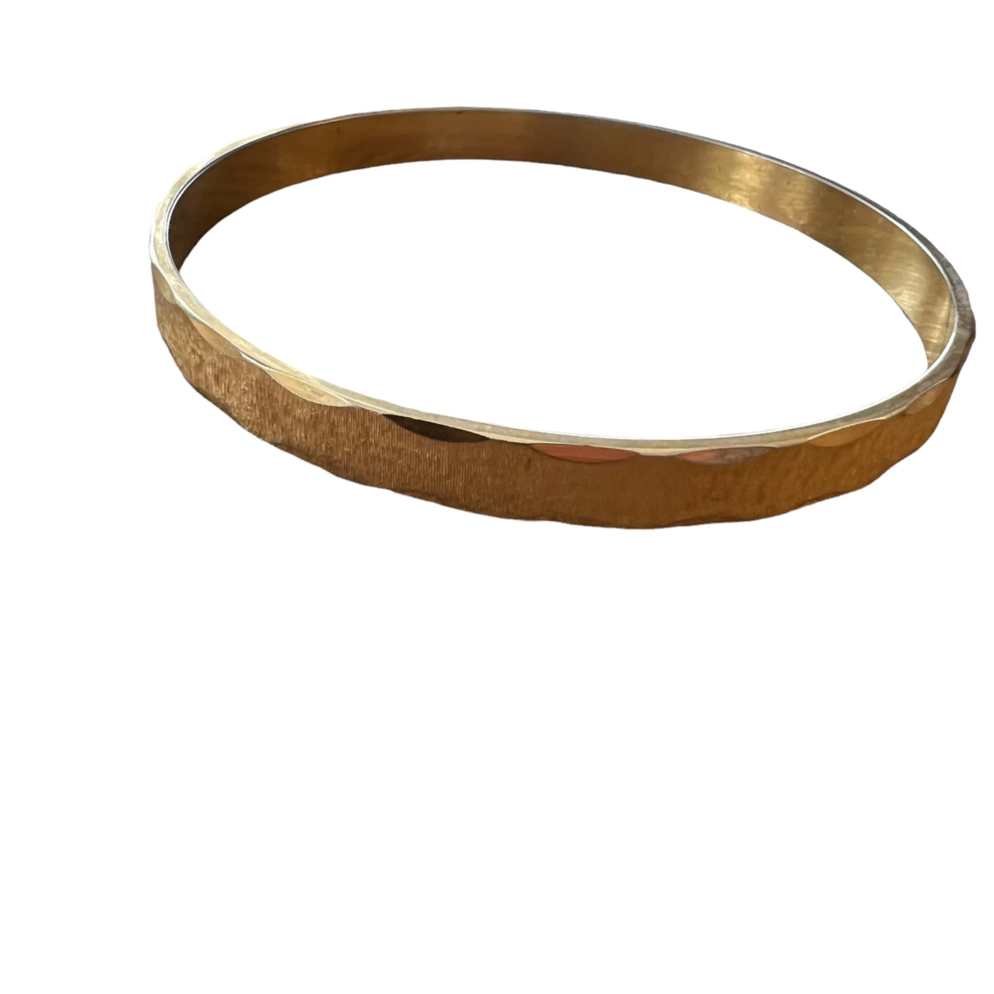 Trifari Gold Tone Textured Bangle By Trifari