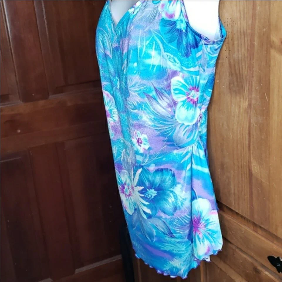 Tropical One Piece Skirt Dress Swimsuit by Robby Len Swim Fashions - Image 14