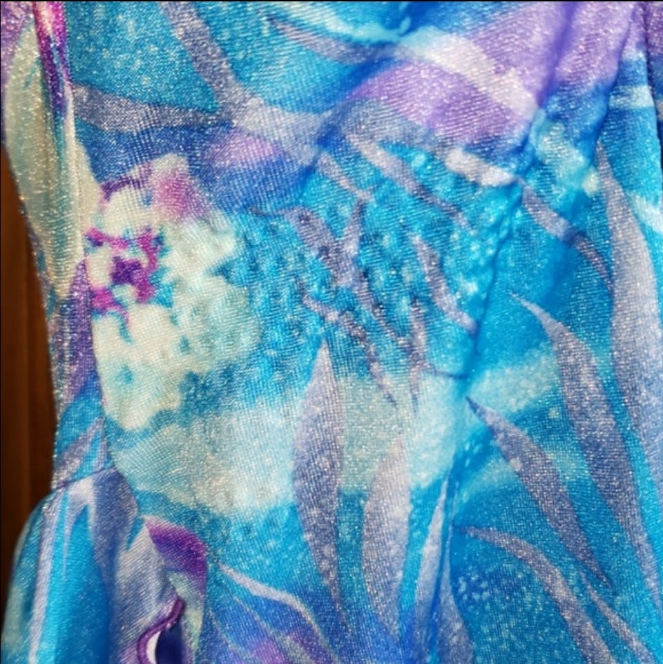 Tropical One Piece Skirt Dress Swimsuit by Robby Len Swim Fashions - Image 7