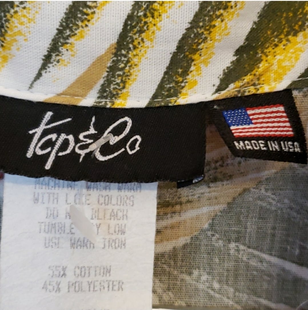 Tropical Print Button Front Shirt by Top & Co. - Image 6