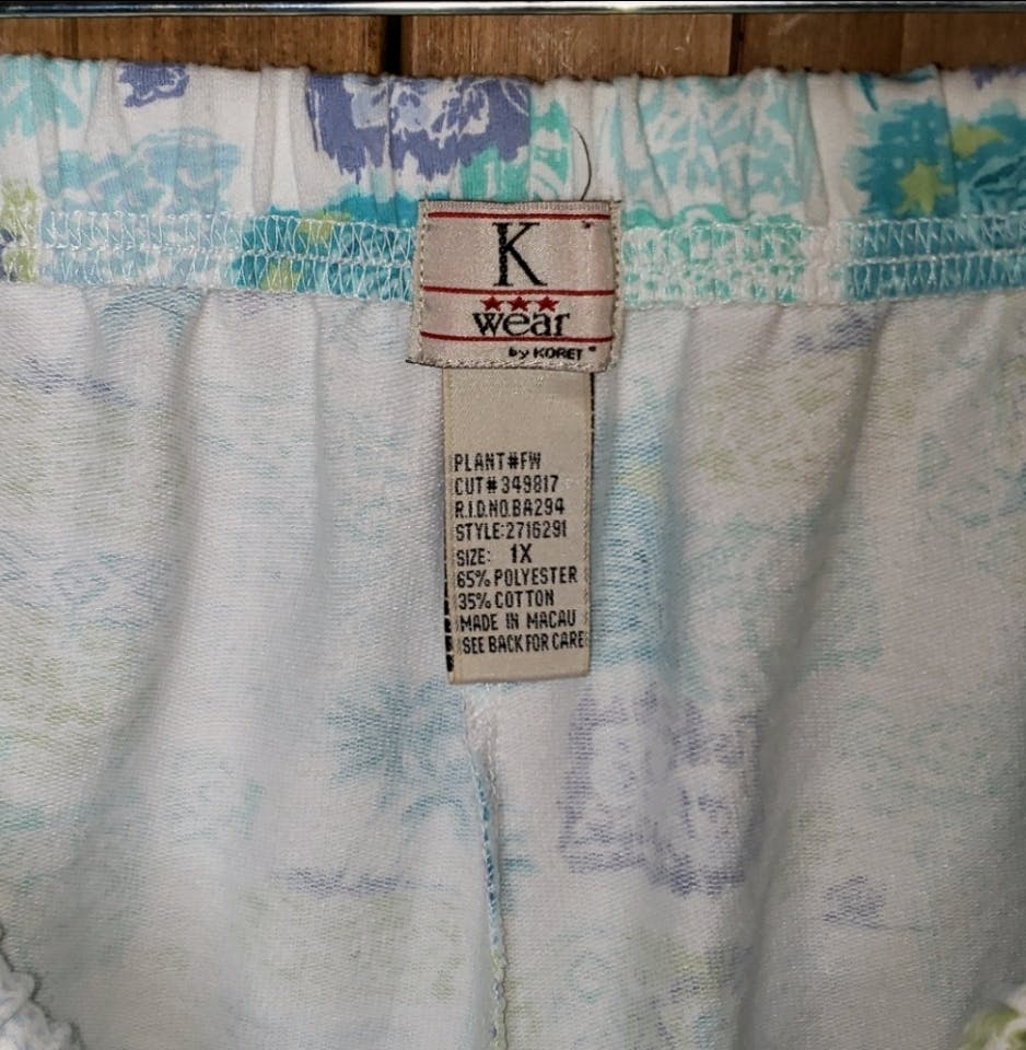 Blue Checker Tropical Theme Shorts by Koret - Image 6