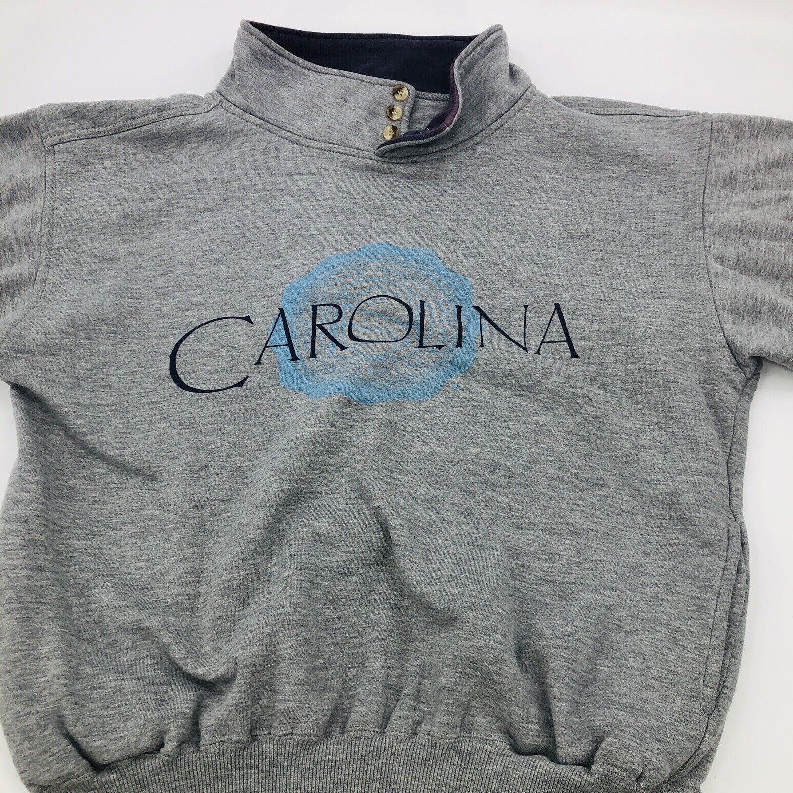 Unc Chapel Hill Mock Neck Sweatshirt Carolina Crest Gray Large by Gear for Sports - Image 6