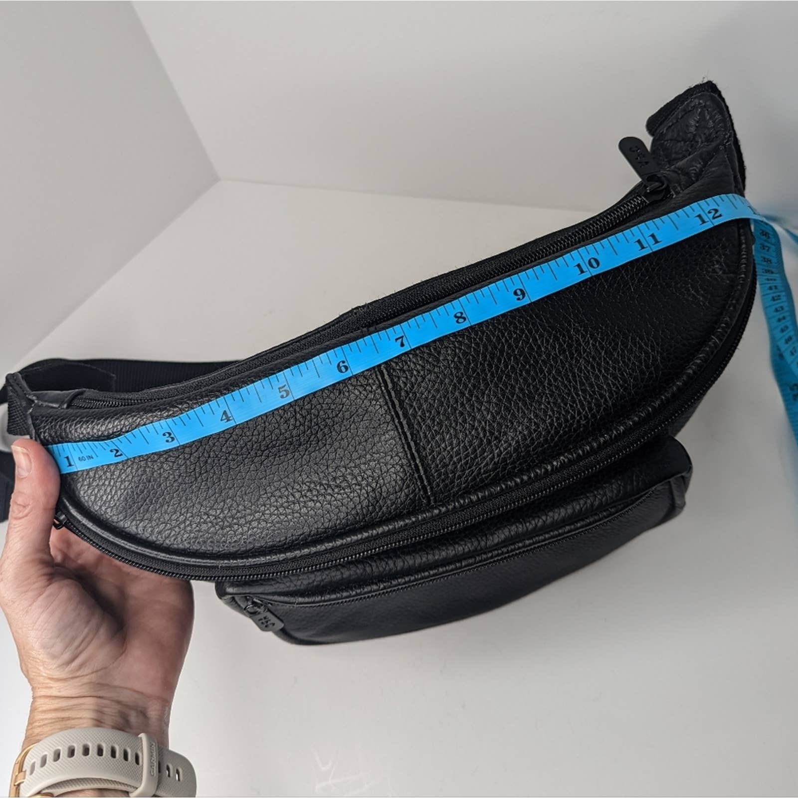 Vintage Apc Black Leather Bum Bag Fanny Pack Xl By APC - Image 14