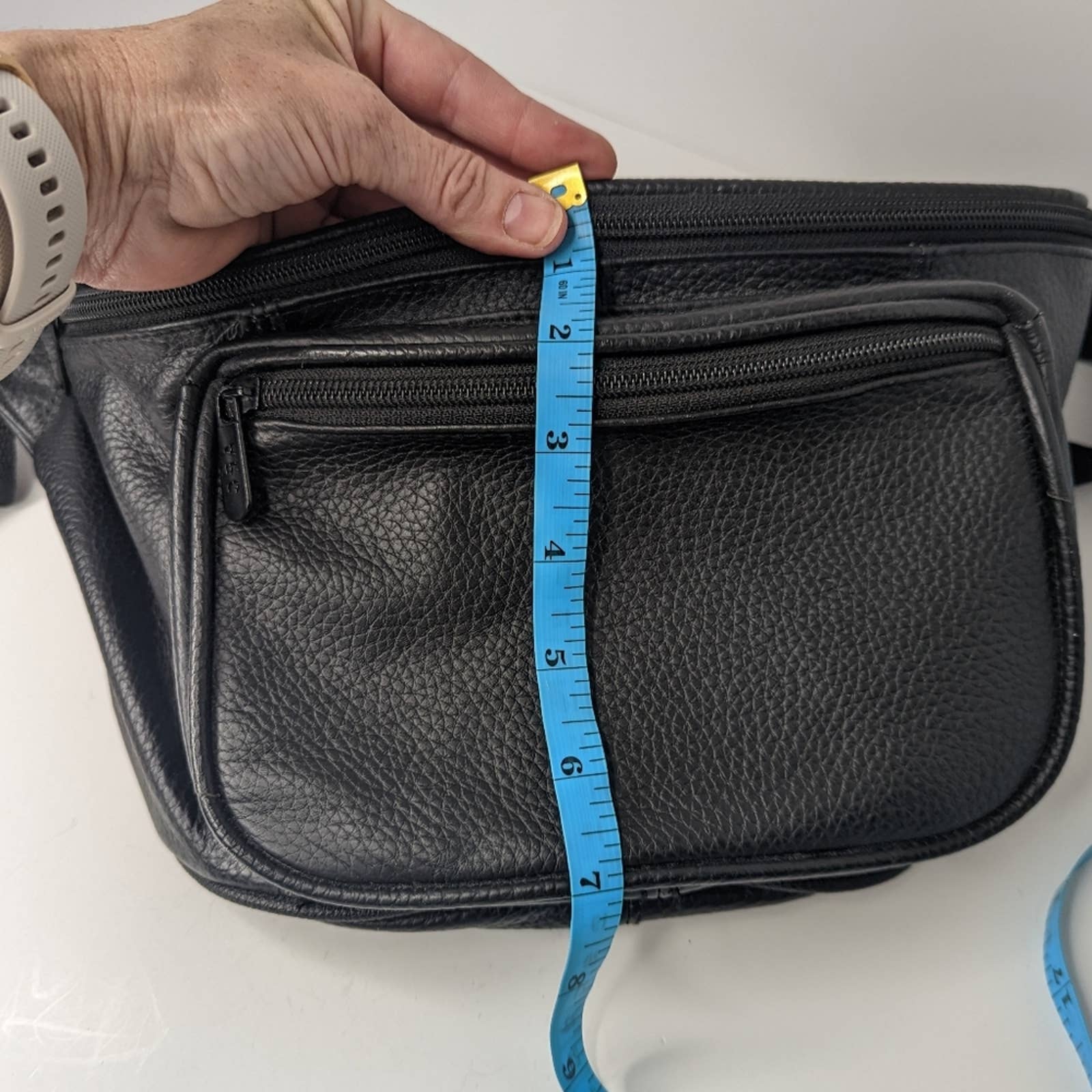 Vintage Apc Black Leather Bum Bag Fanny Pack Xl By APC - Image 15