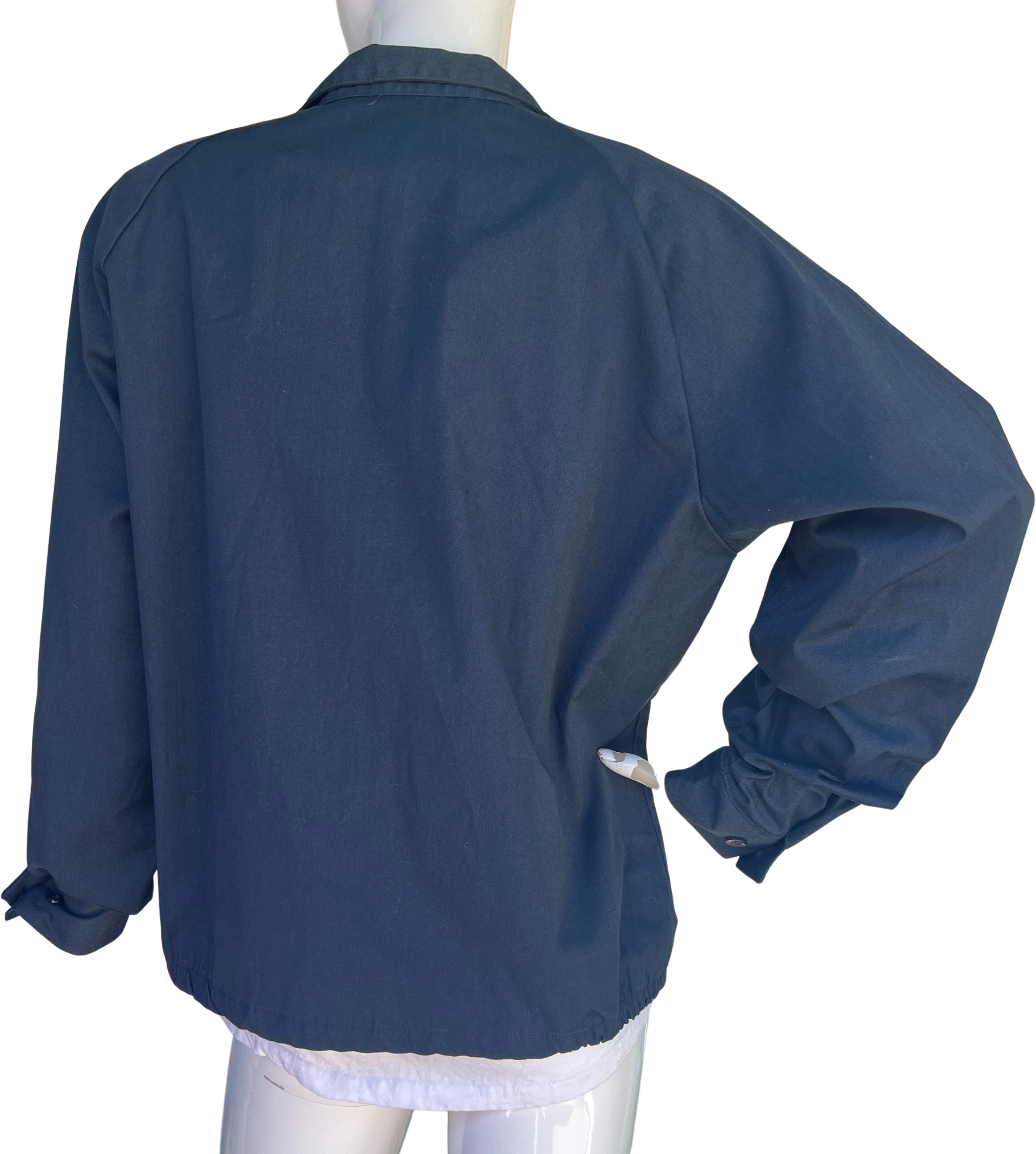 Unisex Dark Blue Zip Up Work Jacket by Pla-Jac By Dunbrooke - Image 2