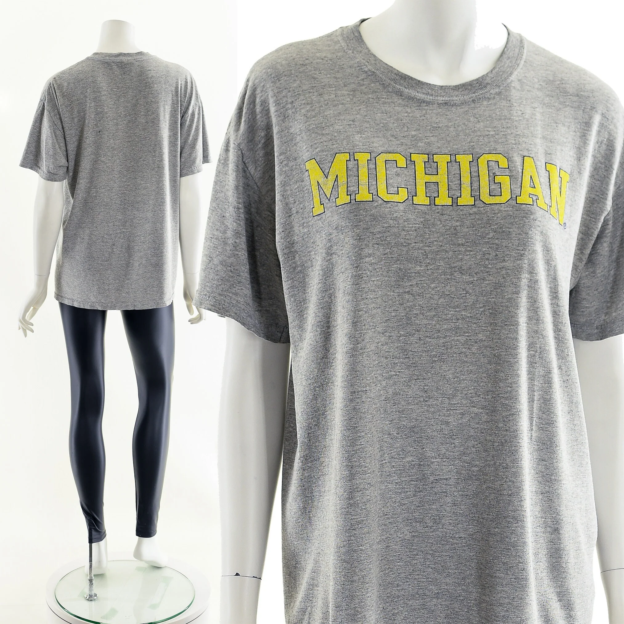 University of Michigan Vintage Heather Tee - Image 3