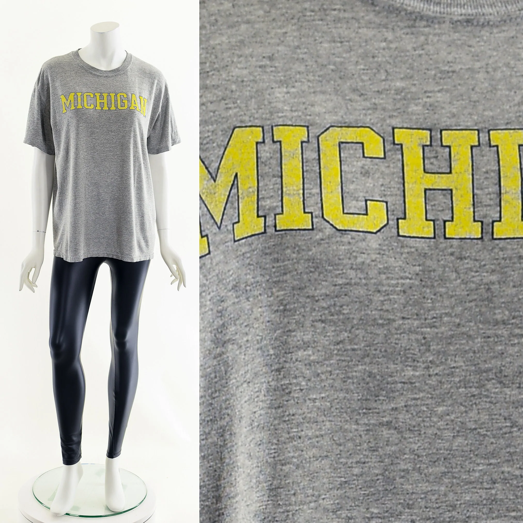 University of Michigan Vintage Heather Tee - Image 4
