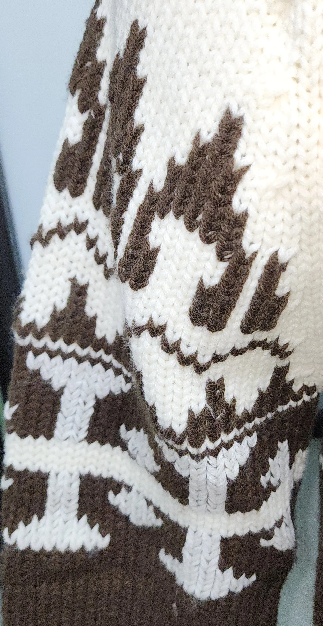 Unworn Brown Cream Chunky Cardigan Sweater Nwt L By Carol Brent - Image 4