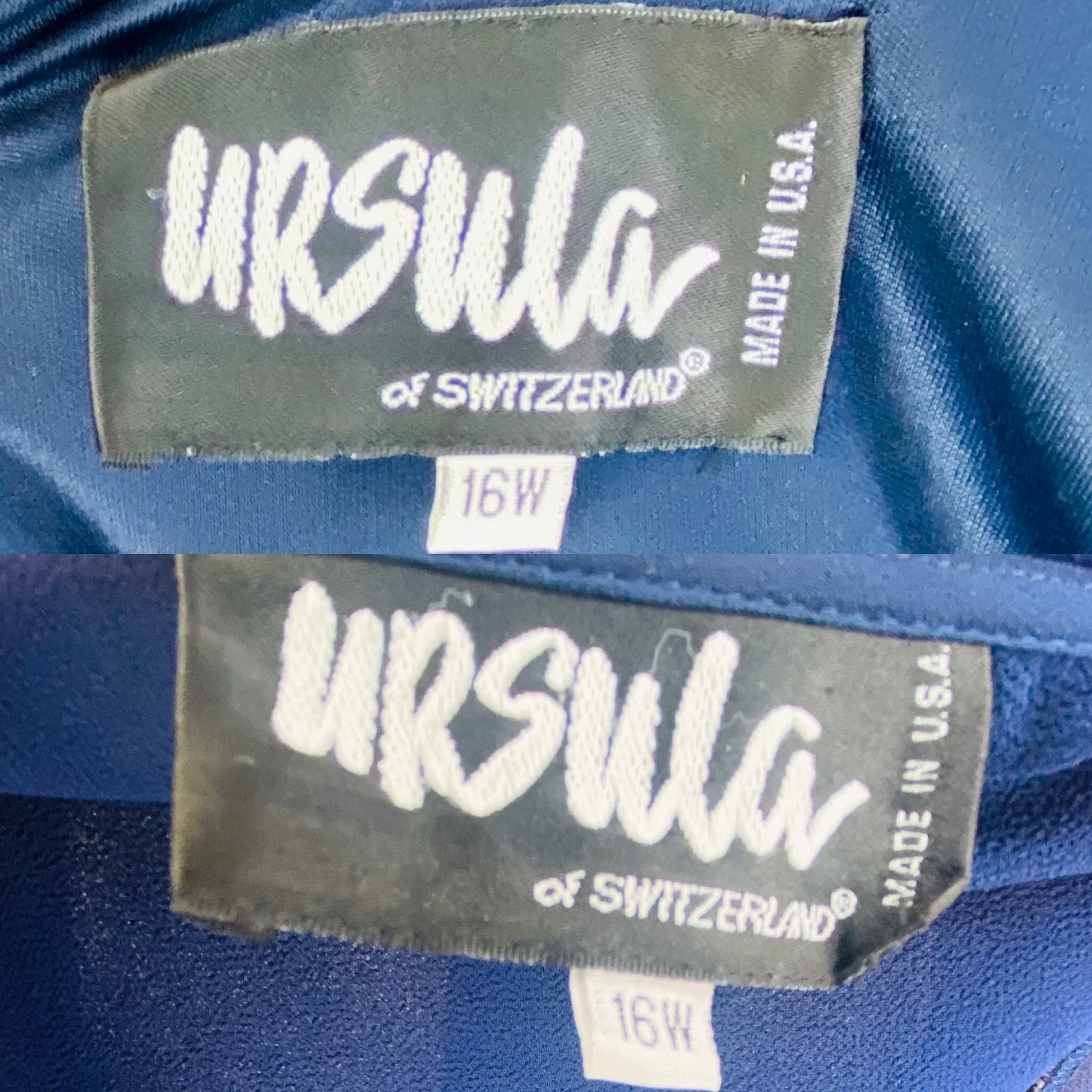 Ursula of Switzerland Vintage Chiffon Dress and Jacket Suit Blue by Ursula Of Switzerland - Image 12