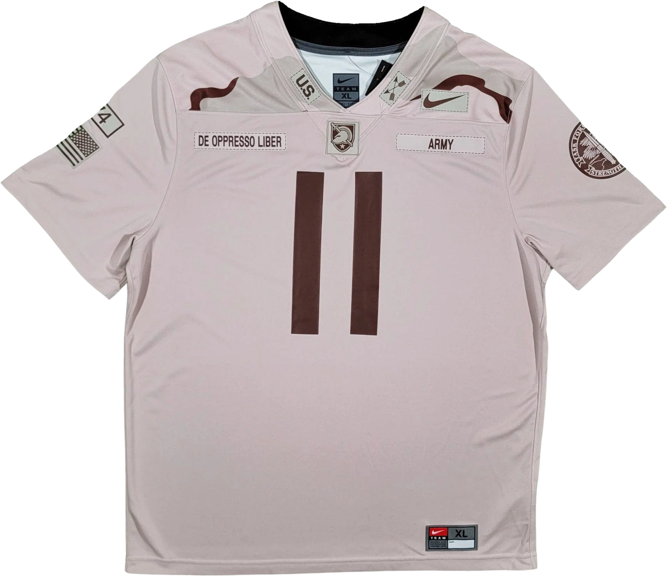 Usa Army Nike Football Jersey Brown Tan Uniform Shirt Veteran Military Size Xl 2xl by Nike