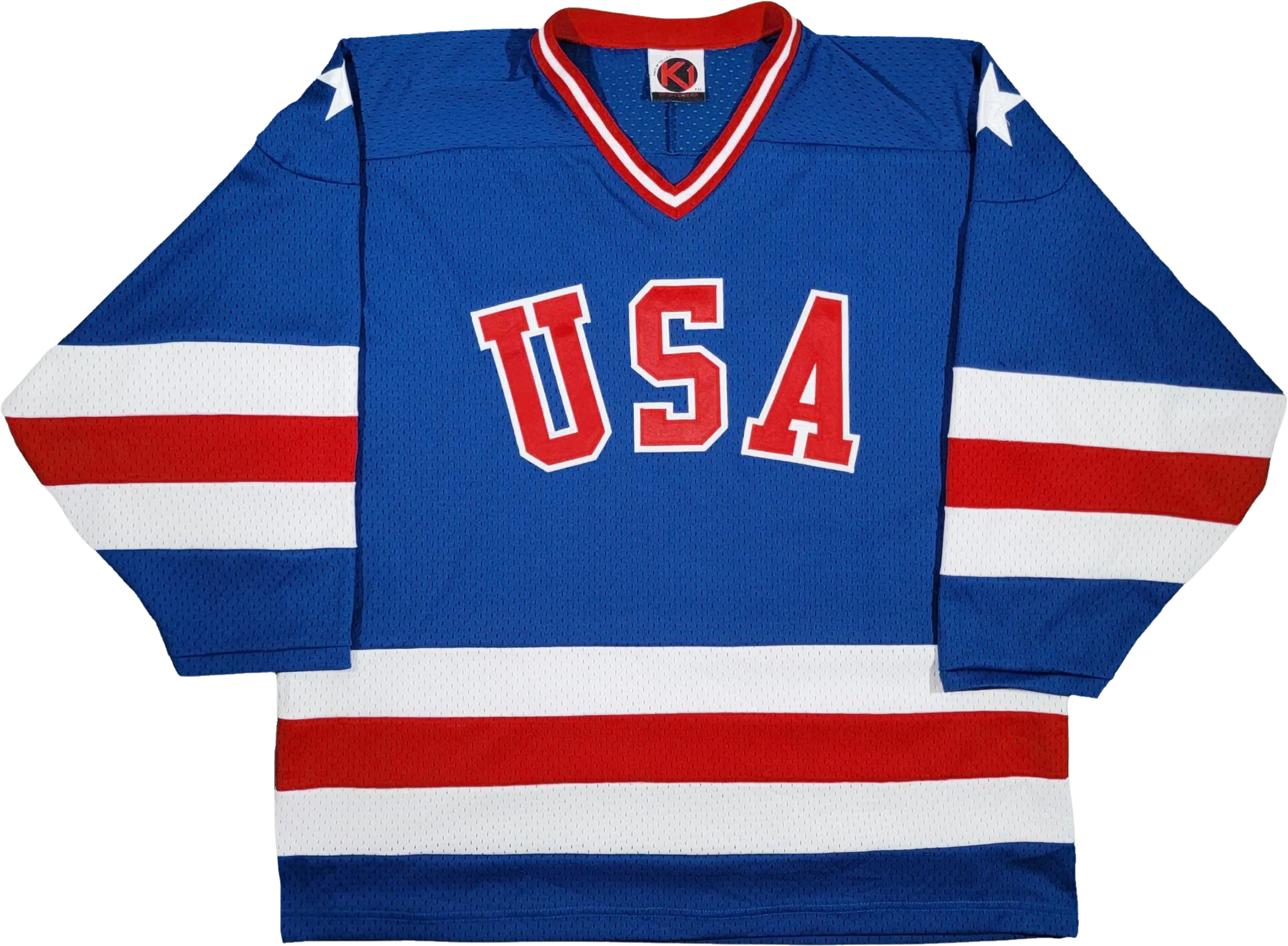 Usa Hockey Vintage K1 Mesh Jersey Sewn On Stitched 1980 Team Reproduction Olympic Size Men's 2xl Xxl