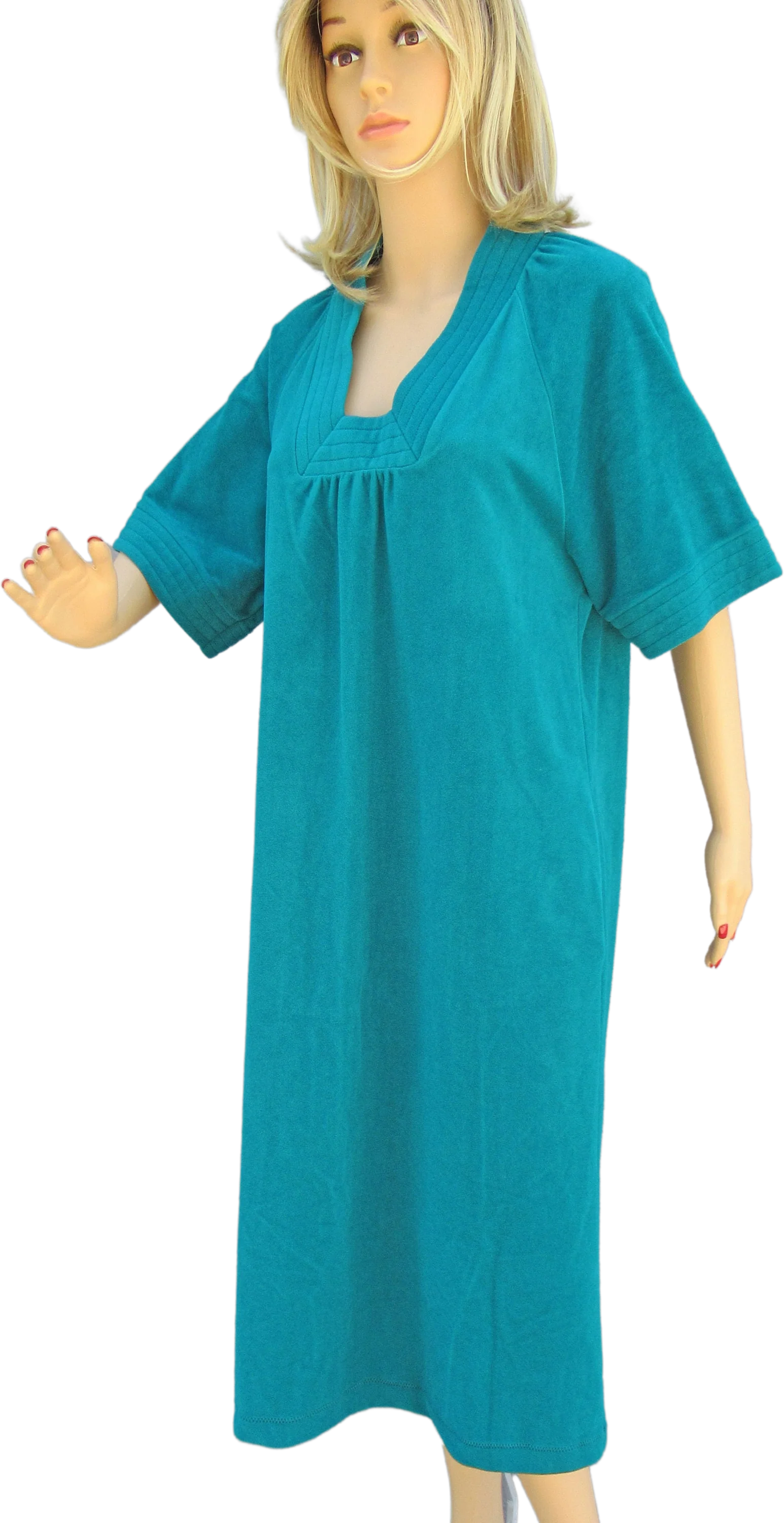 Vanity Fair Pullover Robe Or Lounge Wear Green Dacron Polyester Half Sleeve Fallwinter Style Vintage by Vanity Fair