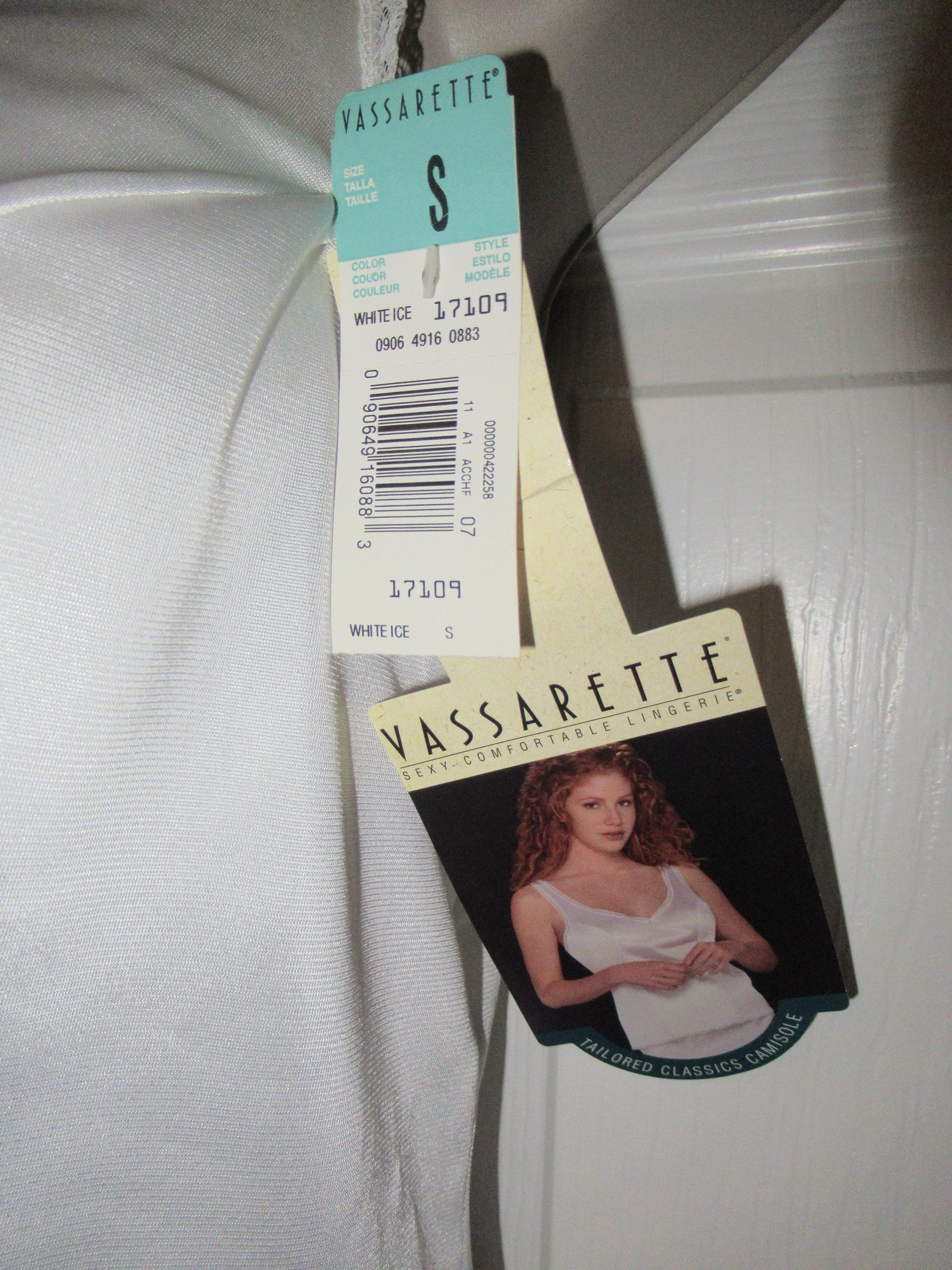 Vassarette Camisole Bright White Nylon Lace Trim S Attached Style Is Called White Ice Vintage Charm by Vassarette - Image 9