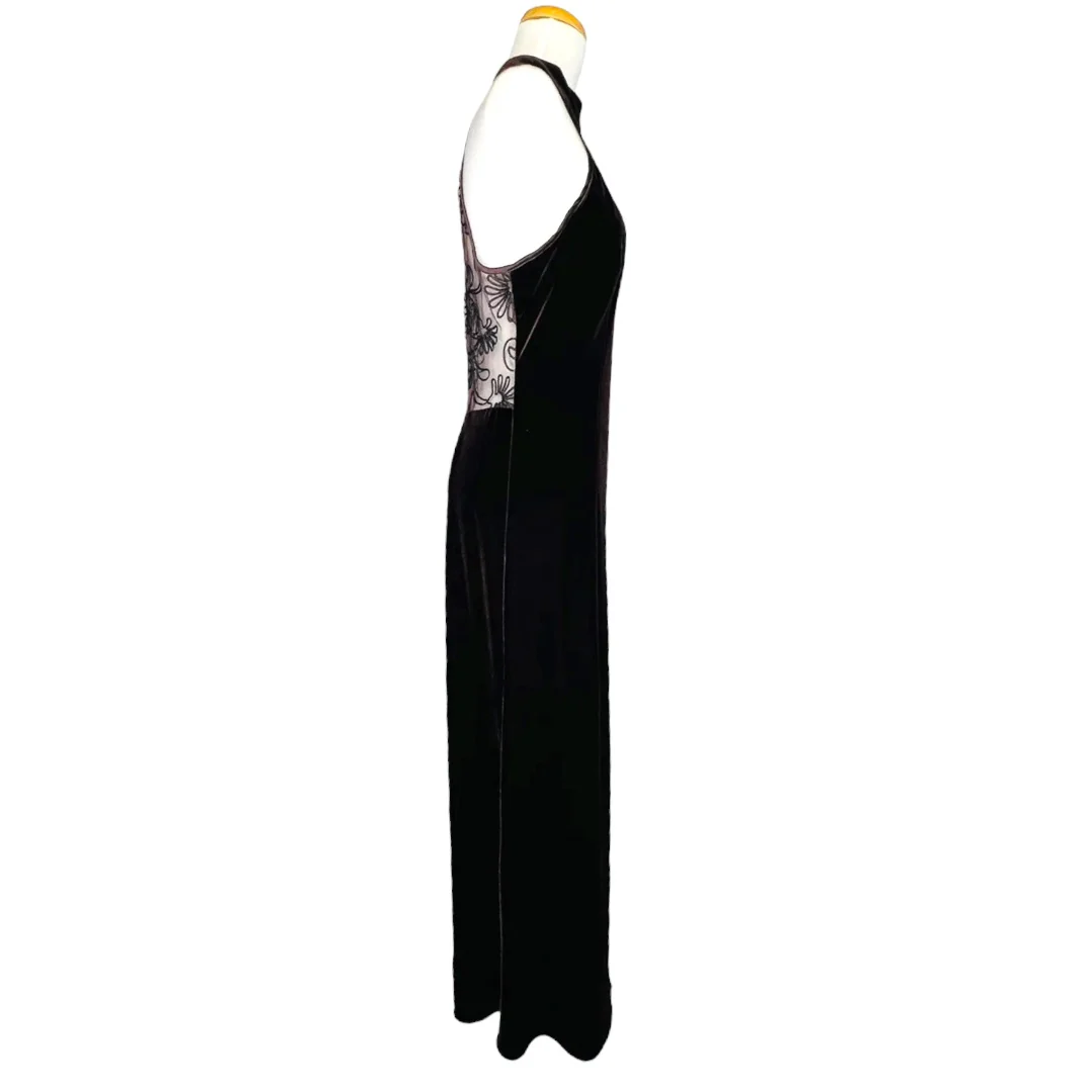 Velvet Formal Maxi Dress Lace Racerback Velour Brown 14 by Dave & Johnny - Image 7