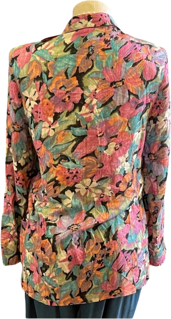 Vibrant Multicolor Floral Blazer By Danielle B - Image 2