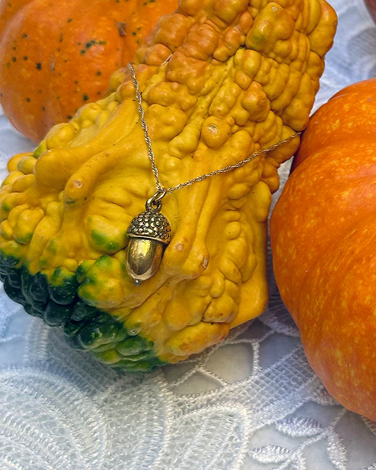 Victorian Antique Gold Acorn Pendant - Image 3