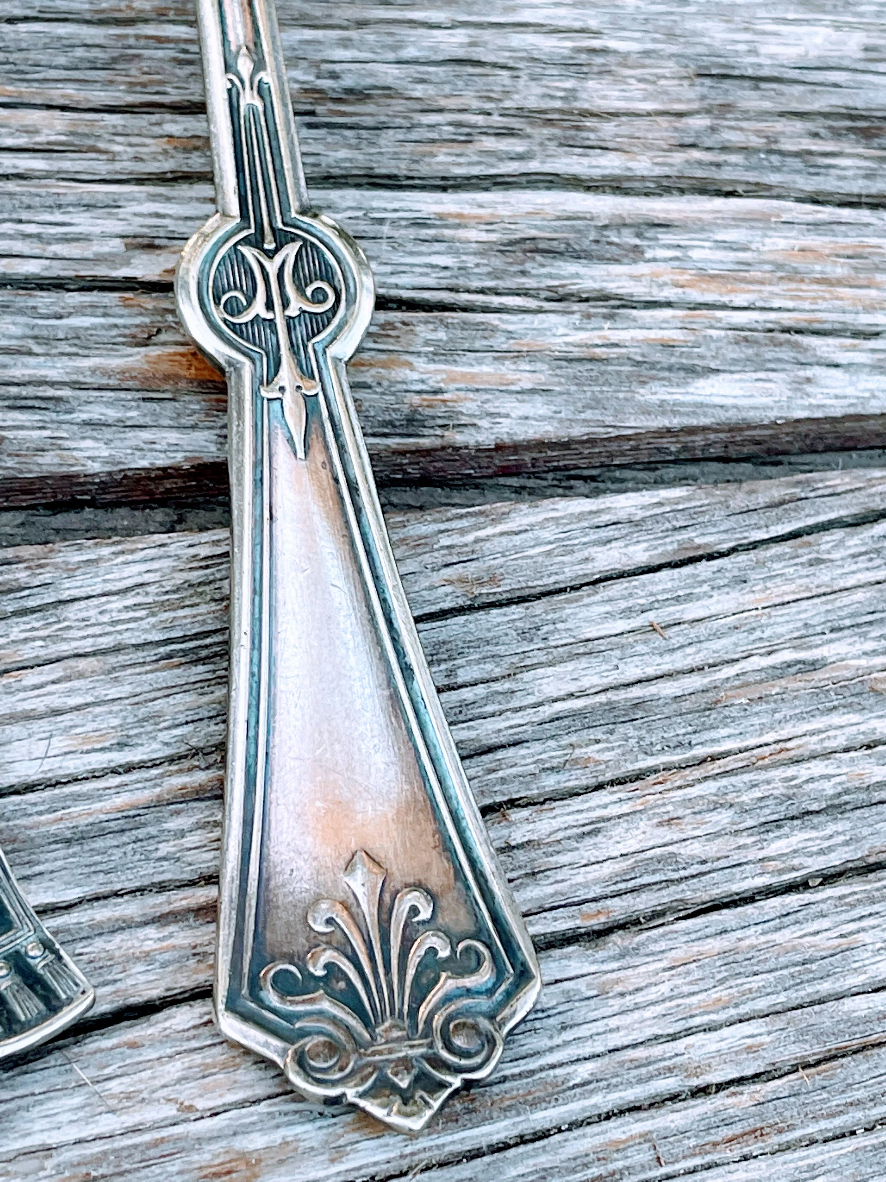 Victorian Antique Mismatched 6 Pastry/cake Forks Silverplate - Image 11