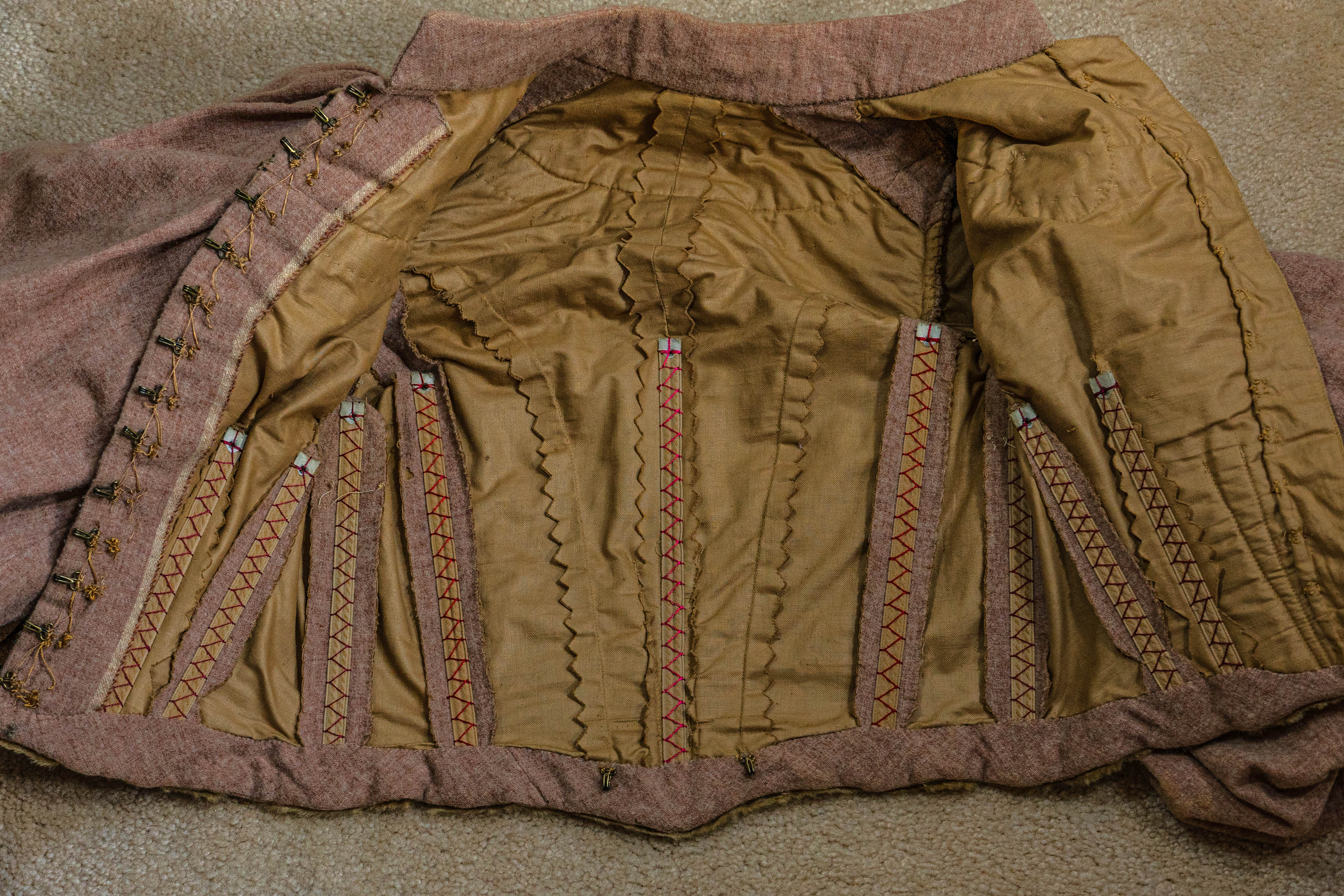 Victorian Brown Wool Walking Suit Leg Of Mutton Sleeves By 1890s - Image 9