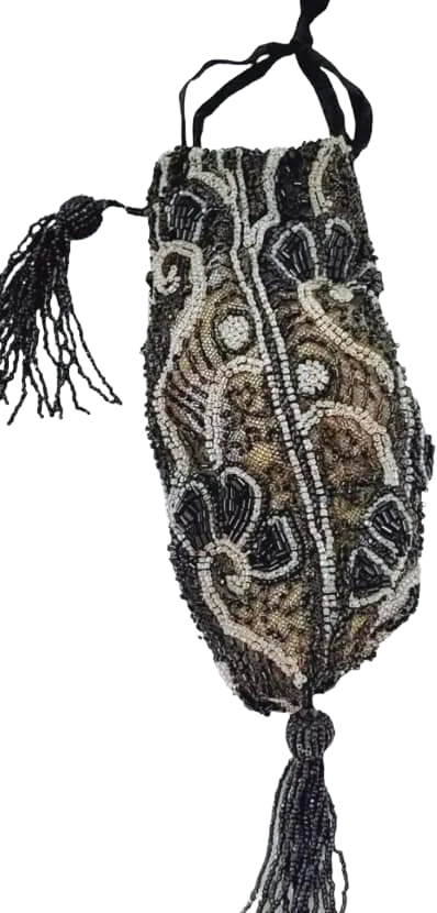 Victorian Collectible Mourning Reticule Bag Purse