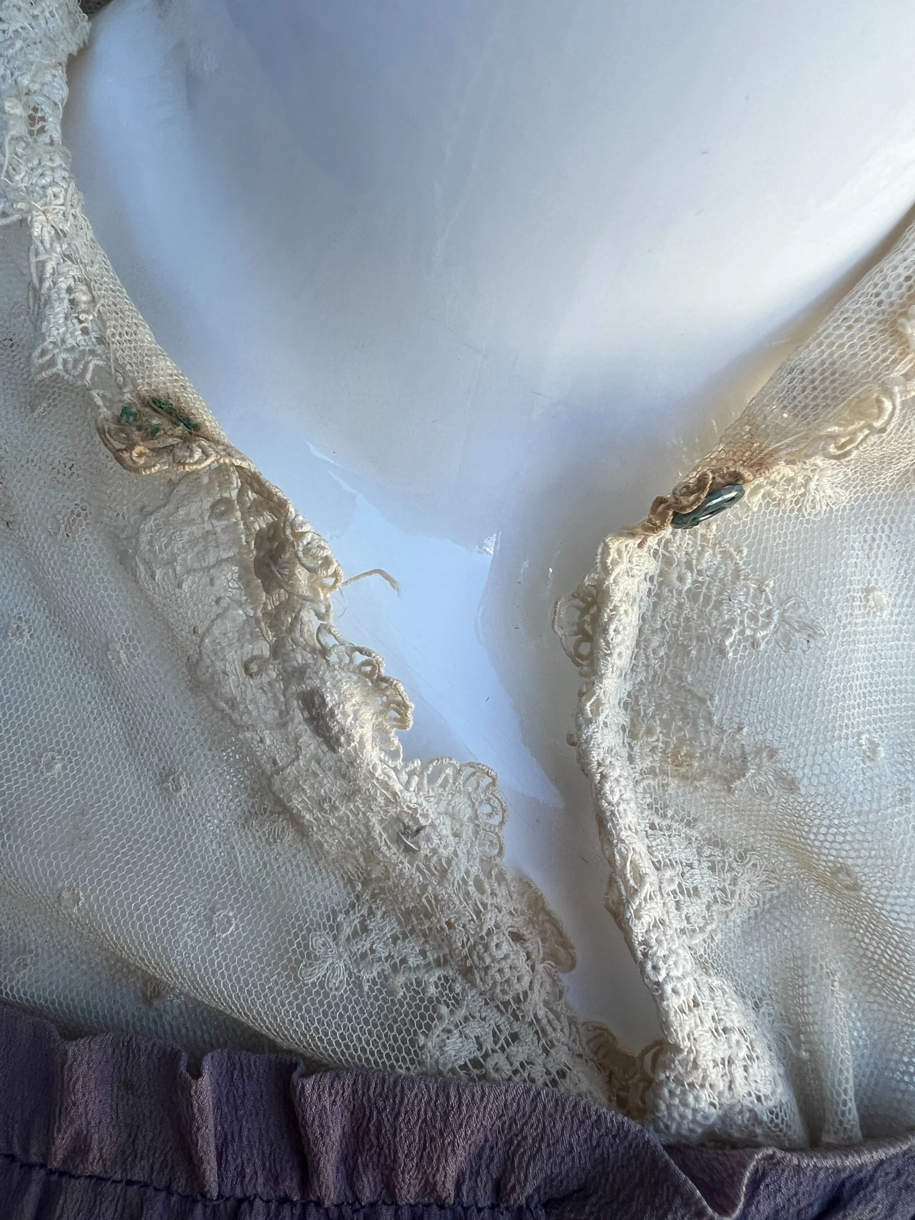 Victorian Lavender Top with Cream Lace Trim by RN Dupont Gowns - Image 10