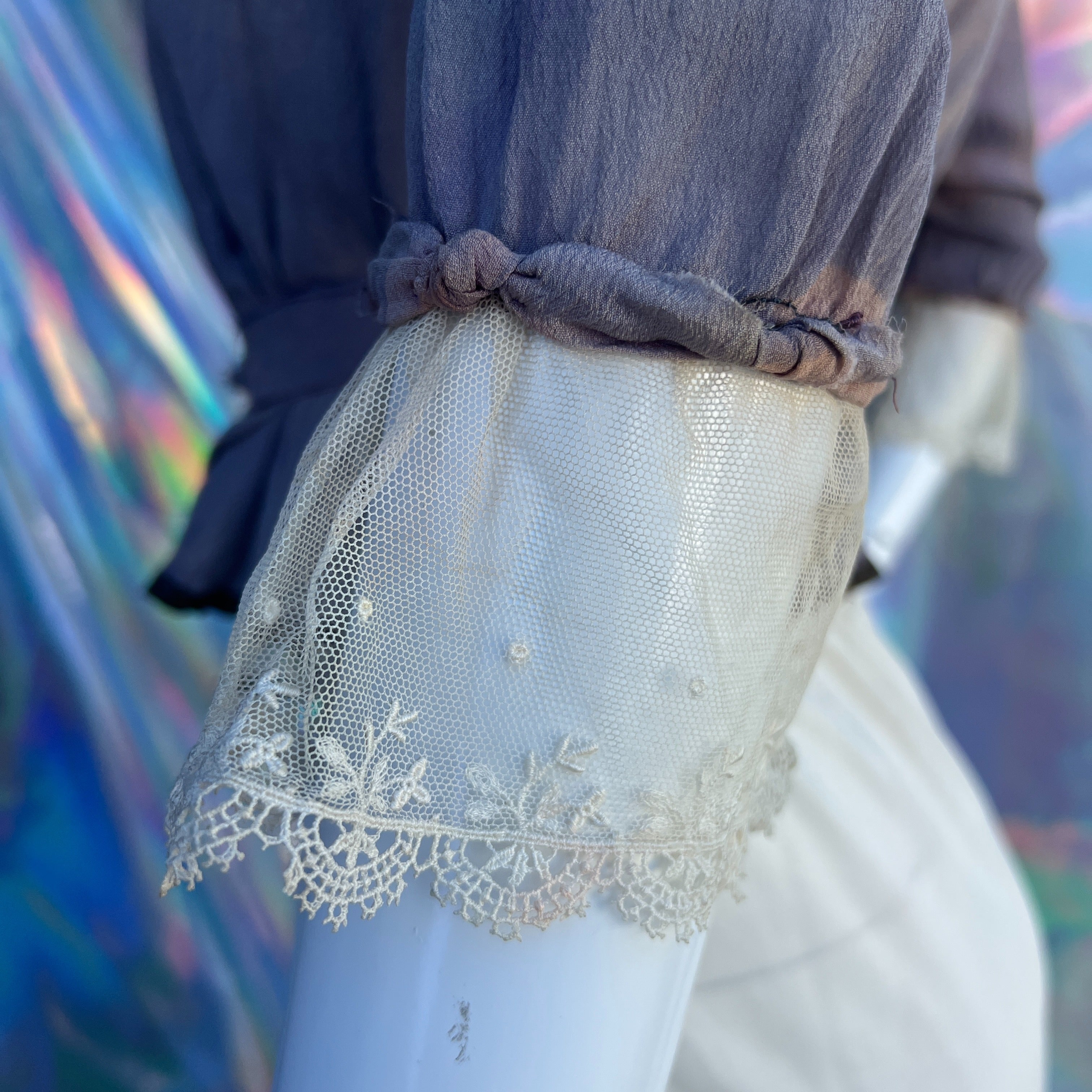 Victorian Lavender Top with Cream Lace Trim by RN Dupont Gowns - Image 16