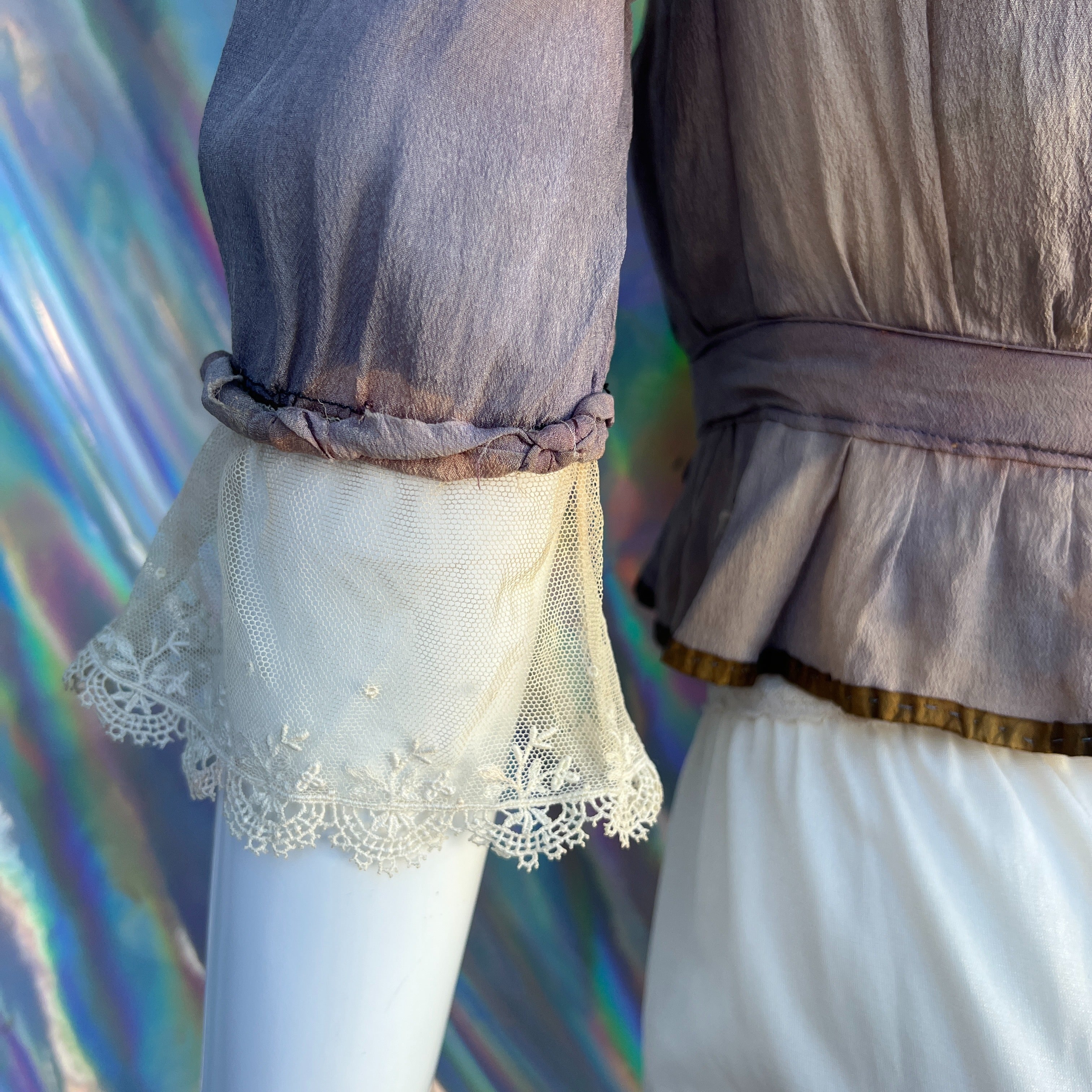 Victorian Lavender Top with Cream Lace Trim by RN Dupont Gowns - Image 18