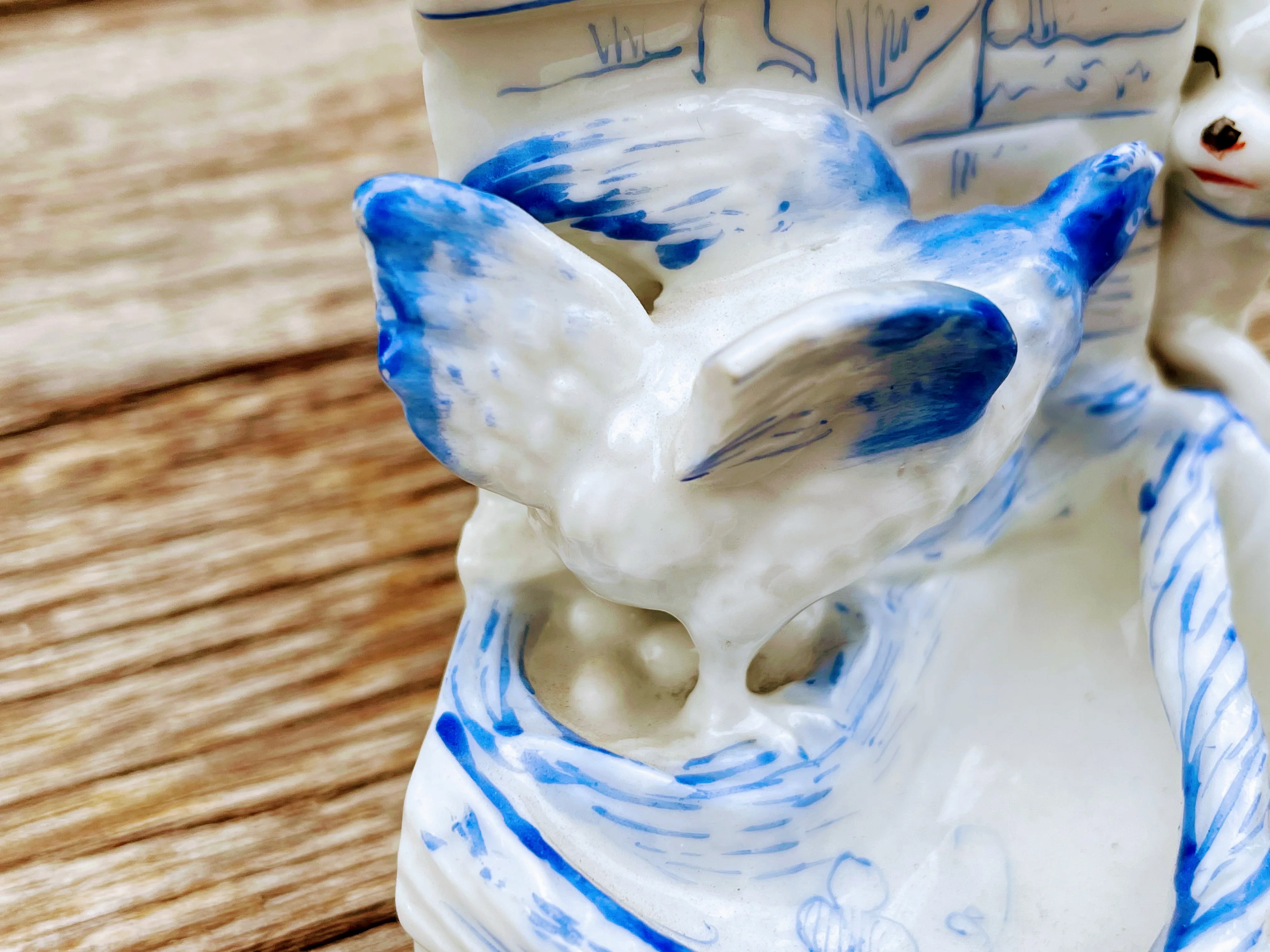 Victorian Porcelain Germany Match Holder Puppy Chicken By Conte & Boehme - Image 14