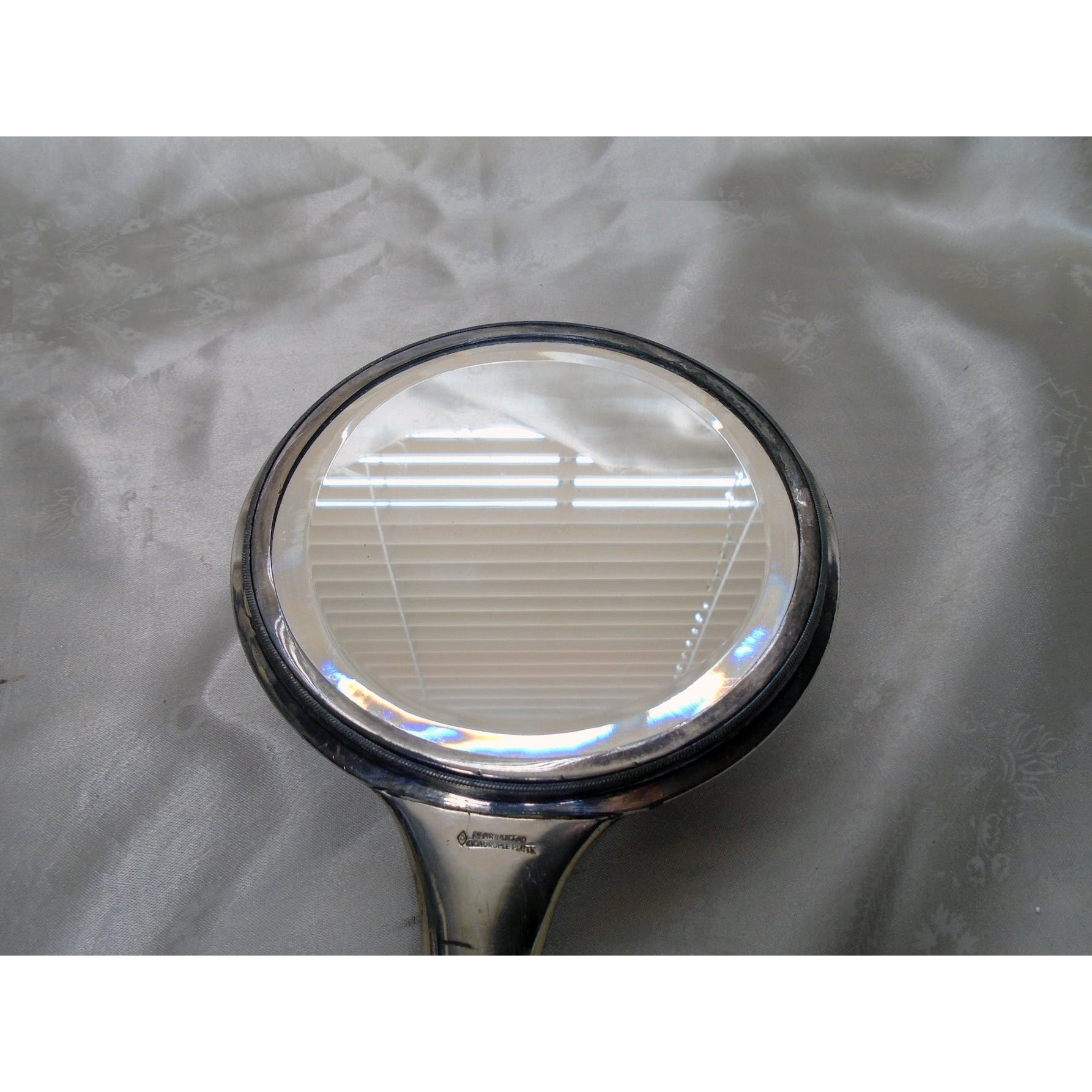 Victorian Silver Art Nouveau Hand Mirror Is Quadruple Plated - Image 6