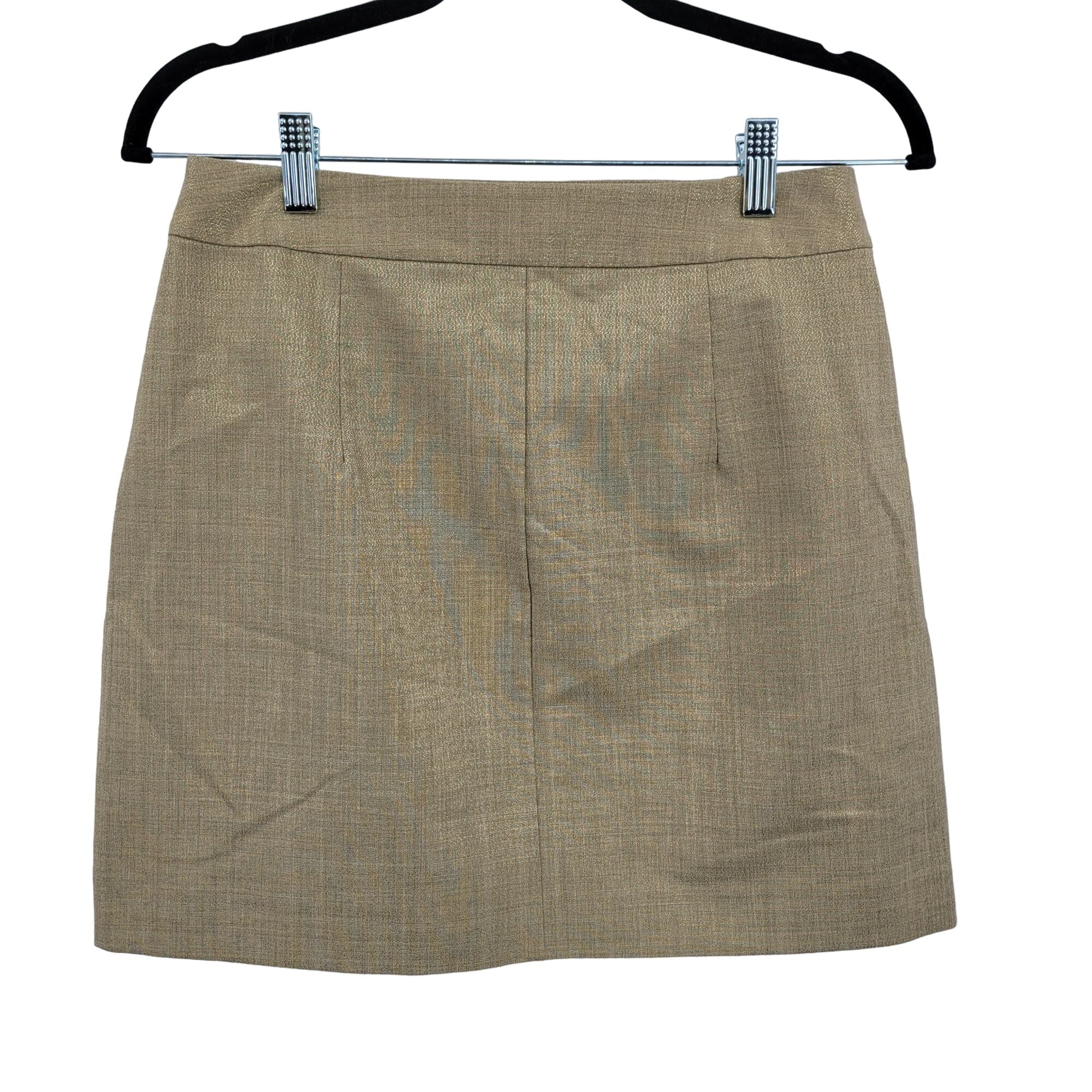 Vintage 00s Body by Victoria Skirt Mini A-Line Pleated Metallic Gold 6 Academia by Victoria's Secret - Image 7