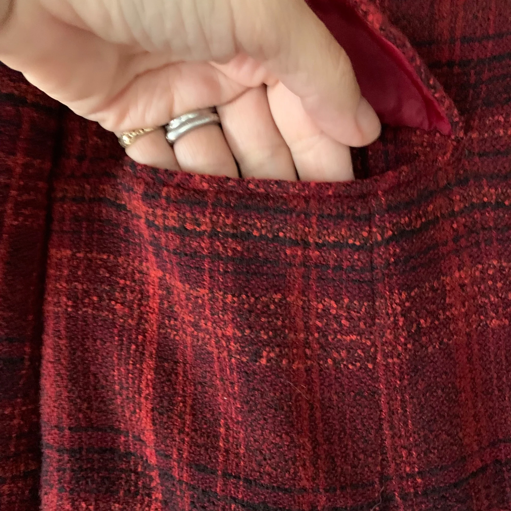 Vintage 00s Boucle Tweed Blazer 6 Petite Plaid Jacket Clueless by Sag Harbor - Image 3