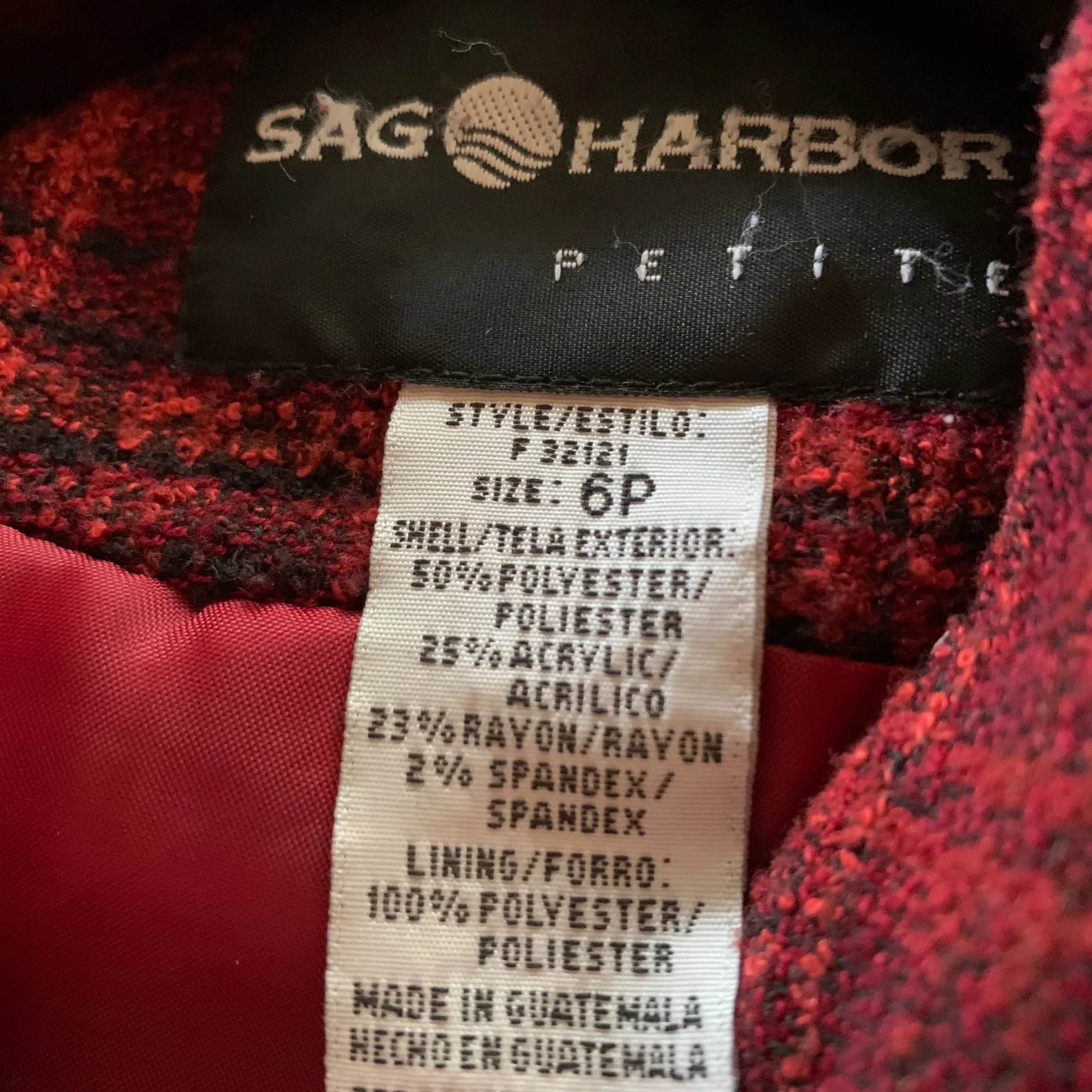 Vintage 00s Boucle Tweed Blazer 6 Petite Plaid Jacket Clueless by Sag Harbor - Image 5