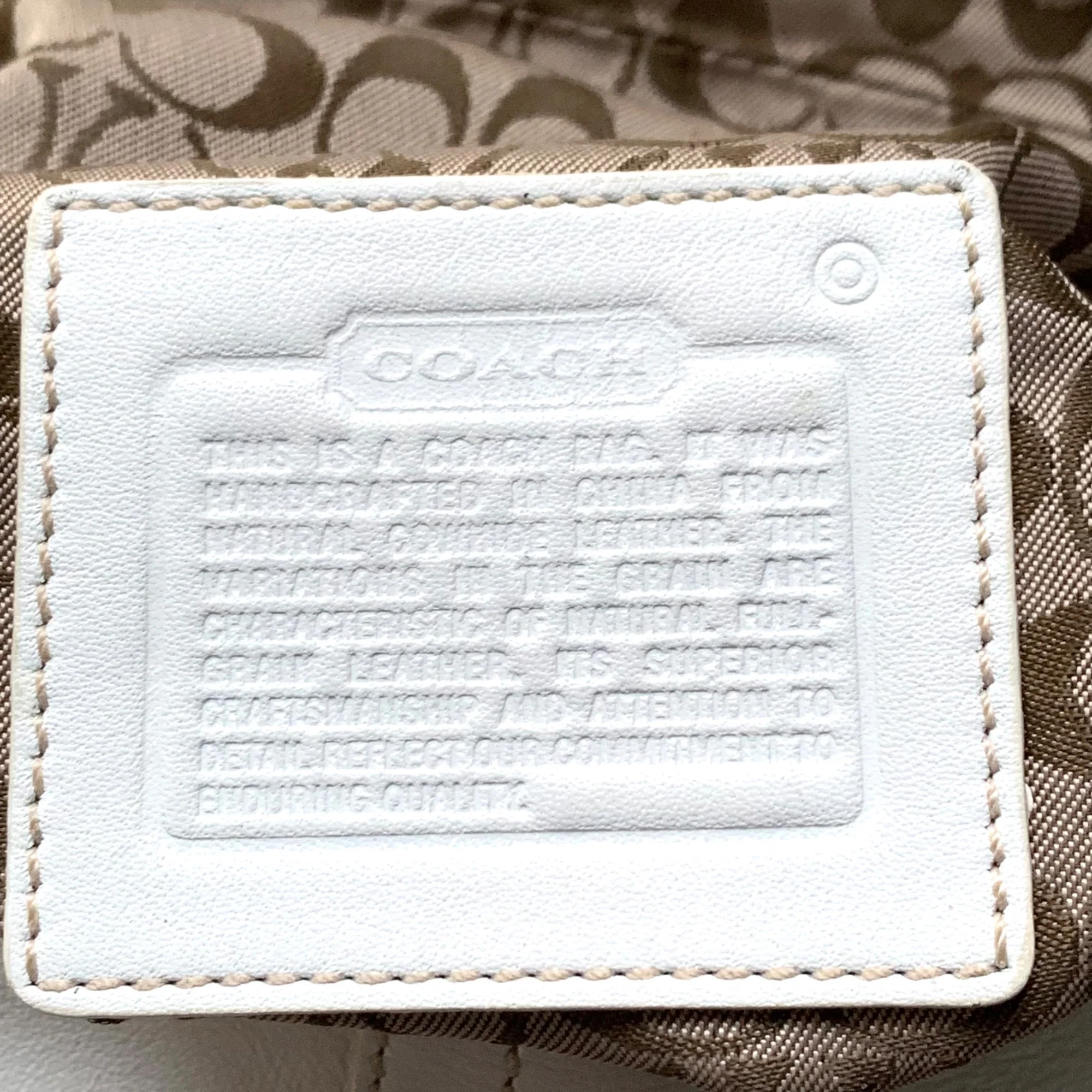 Vintage 00s Crossbody White Leather Canvas Web Strap Snap Flap Logo Lining by Coach - Image 9