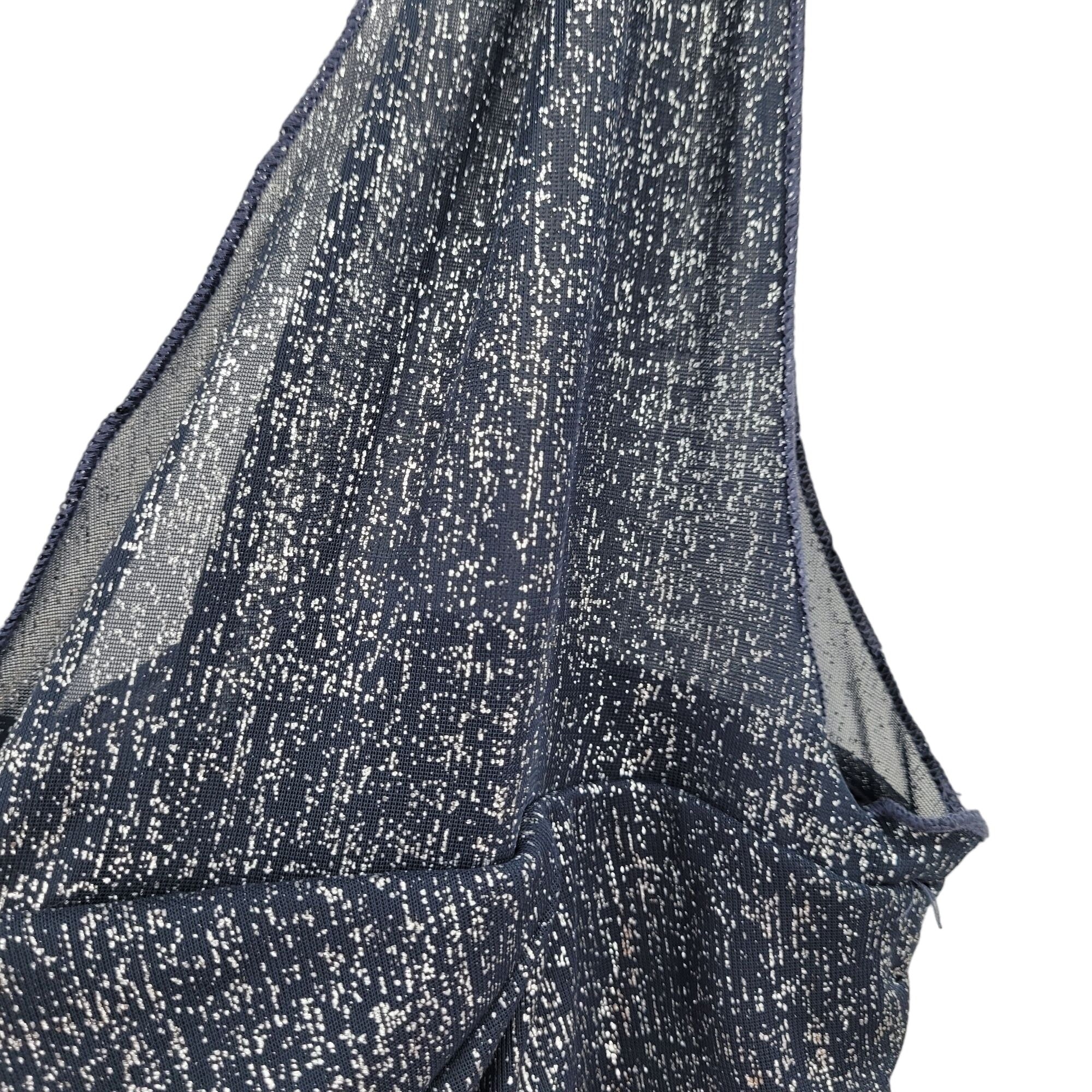 Vintage 00s Fredrick's of Hollywood Dress One Shoulder Ruched Bodycon Sparkle by Fedrick's Of Hollywood - Image 9