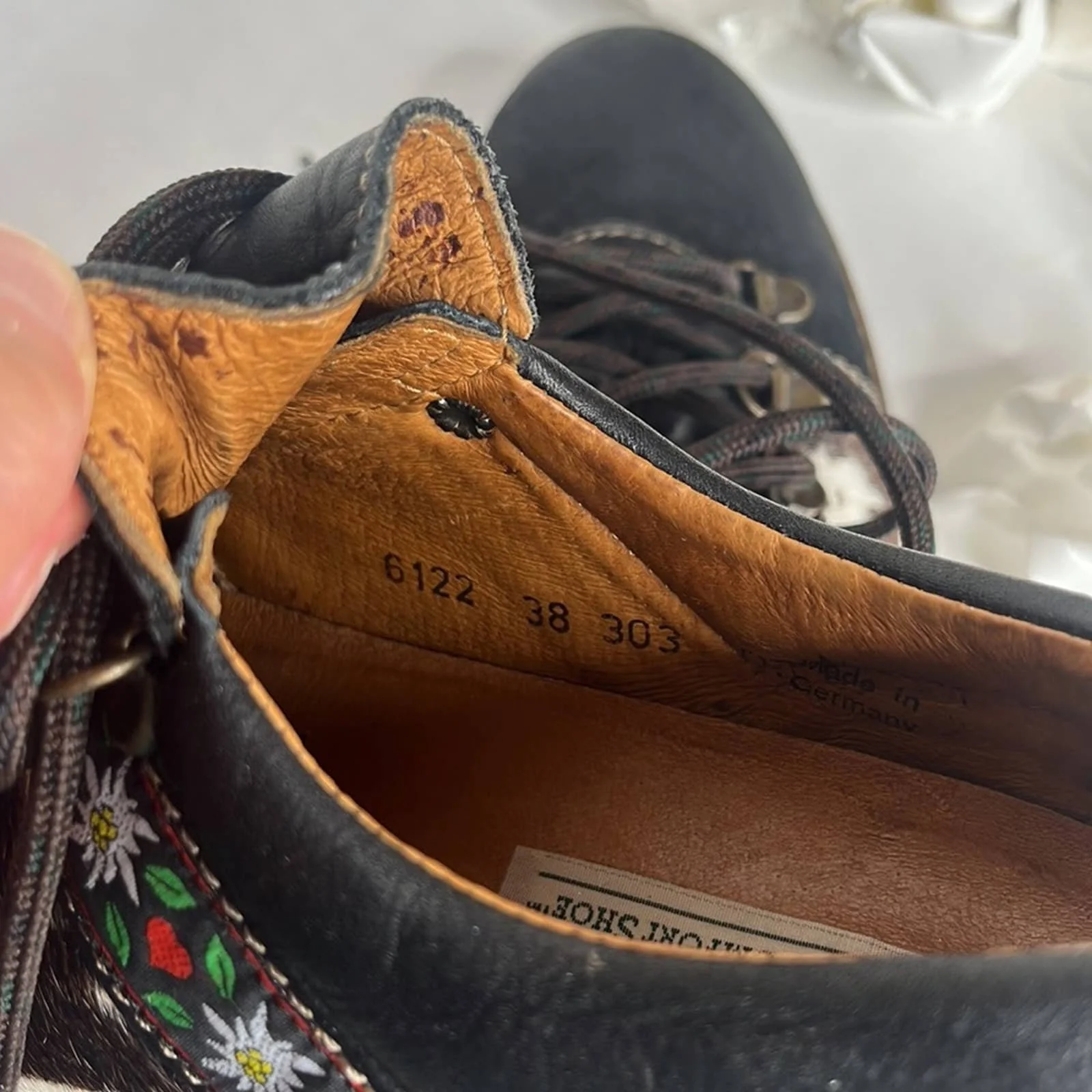 Vintage 00s Oxfords Cow Calf Hair by Josef Seibel - Image 9