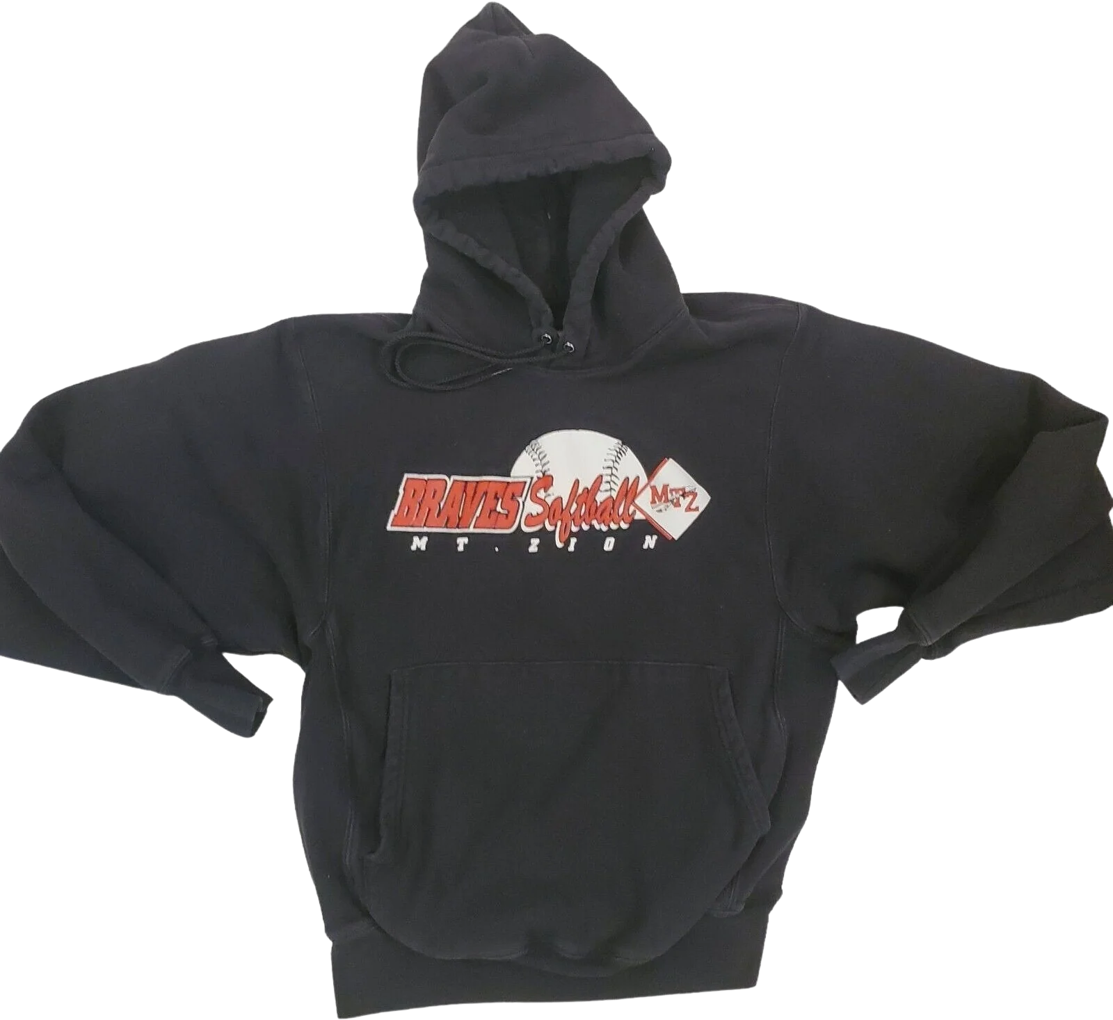 Vintage 00s Reverse Weave Black Hoodie Hooded Sweatshirt Sz Small by Champion