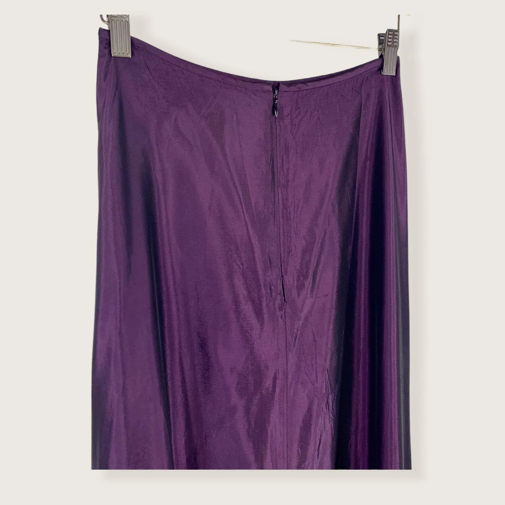 Vintage 00s Scott Mcclintock Iridescent Purple Formal Full Length Skirt by Scott Mcclintock - Image 5