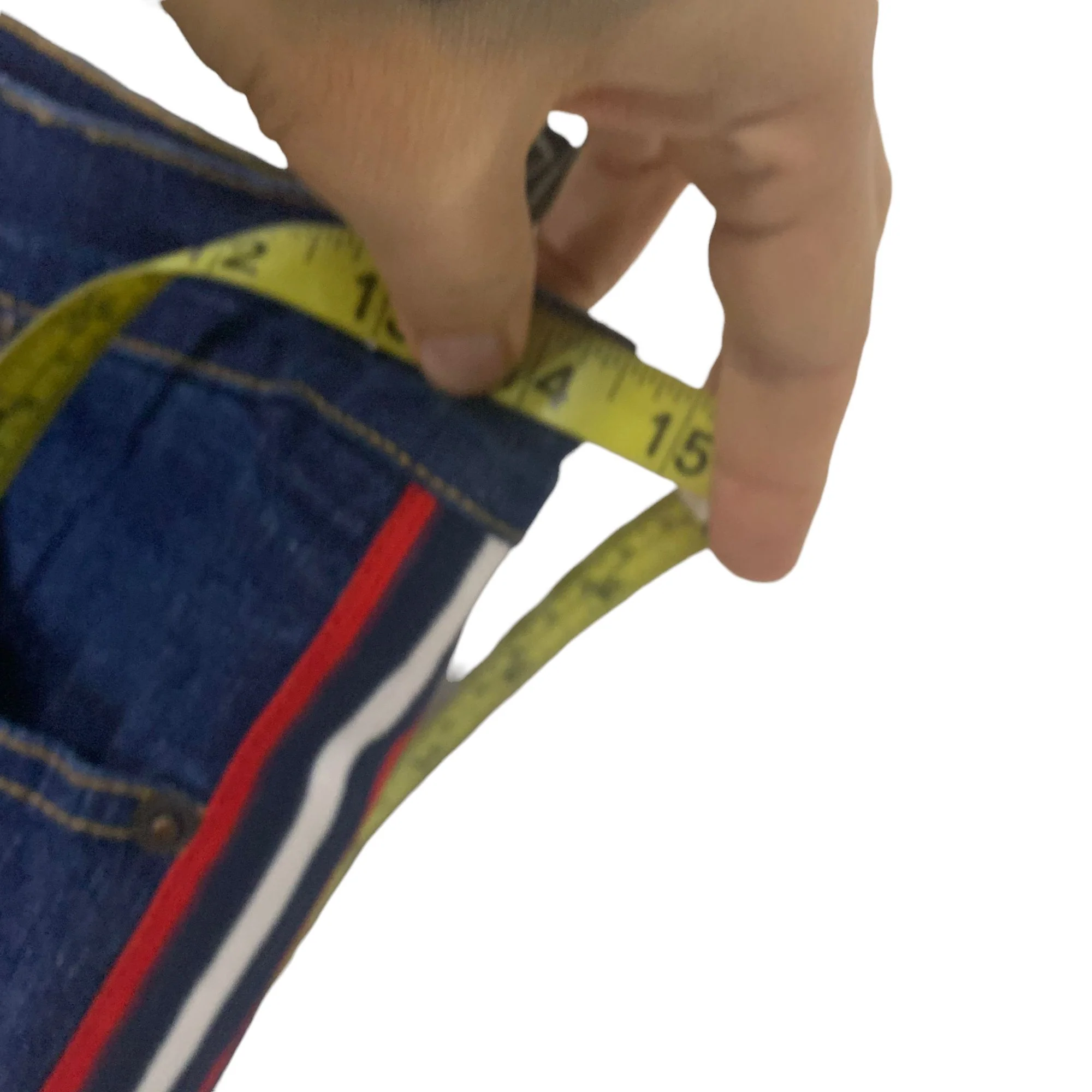 Vintage 00s Side Stripe Blue Cropped Jeans Size 5 by Tommy Hilfiger - Image 8