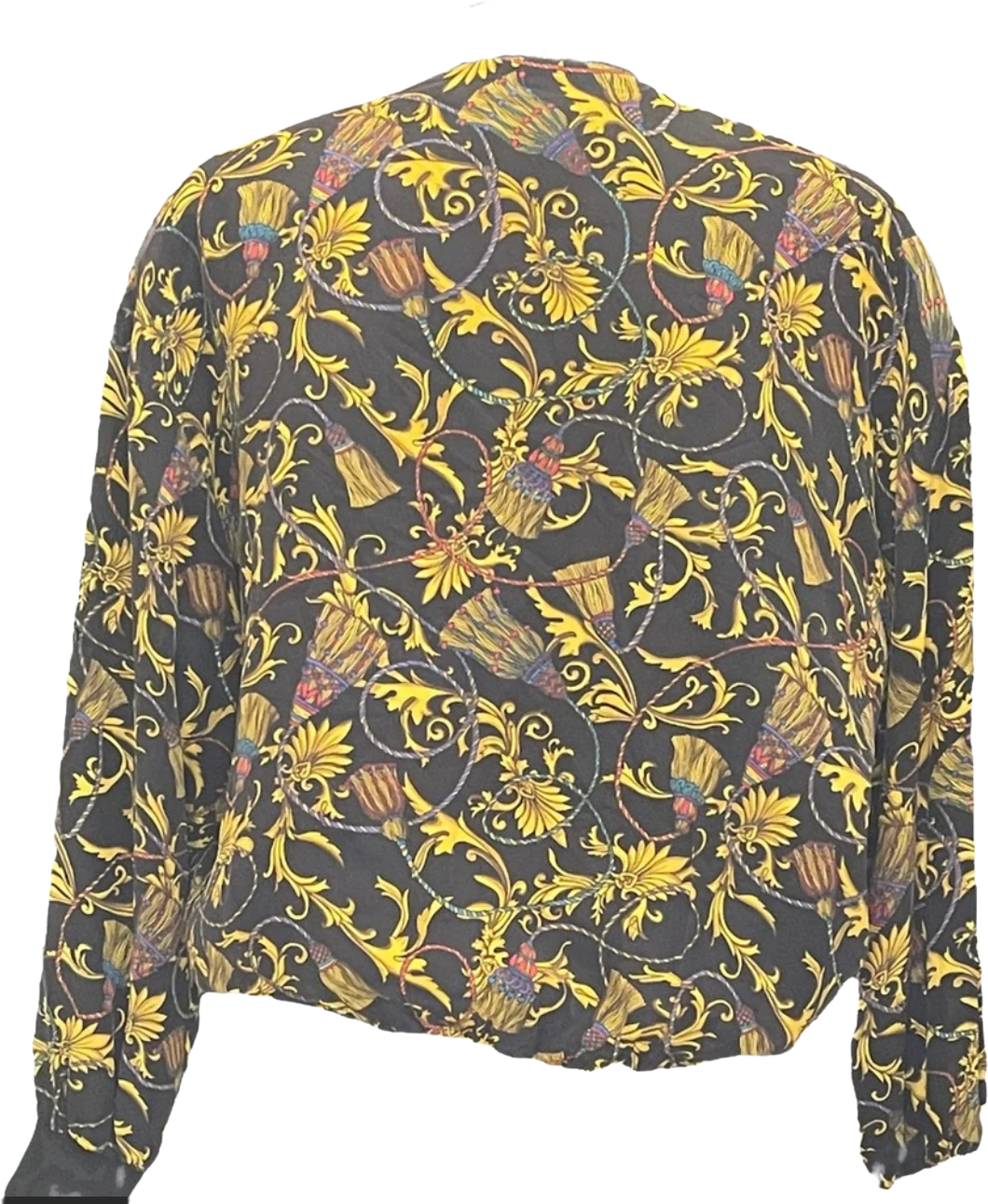 Vintage 100% Silk Versace Like Bomber Jacket By S.l.b by Sunny Leigh - Image 2
