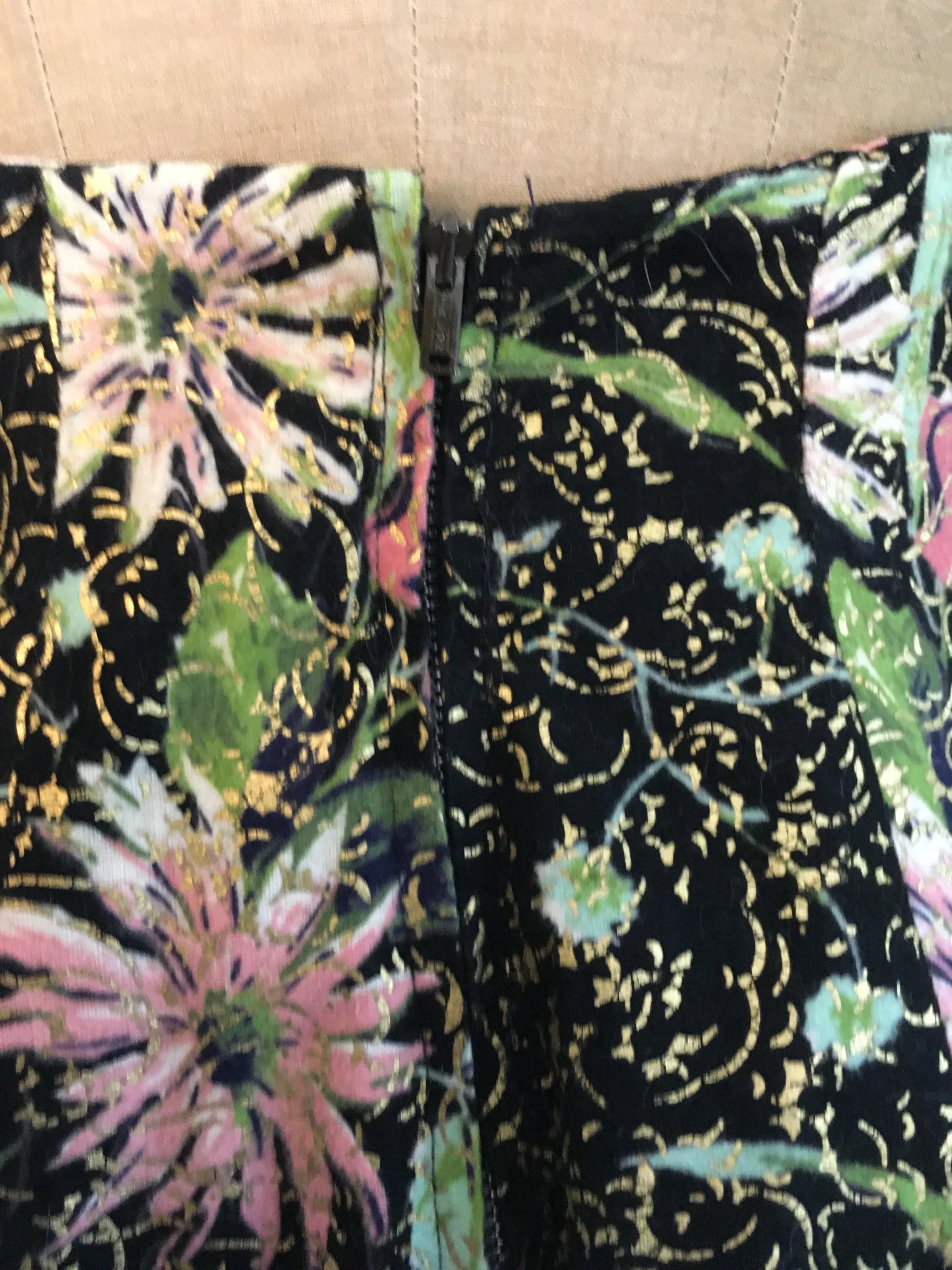 50’s Floral Flannel Panel Skirt by Vintage - Image 5