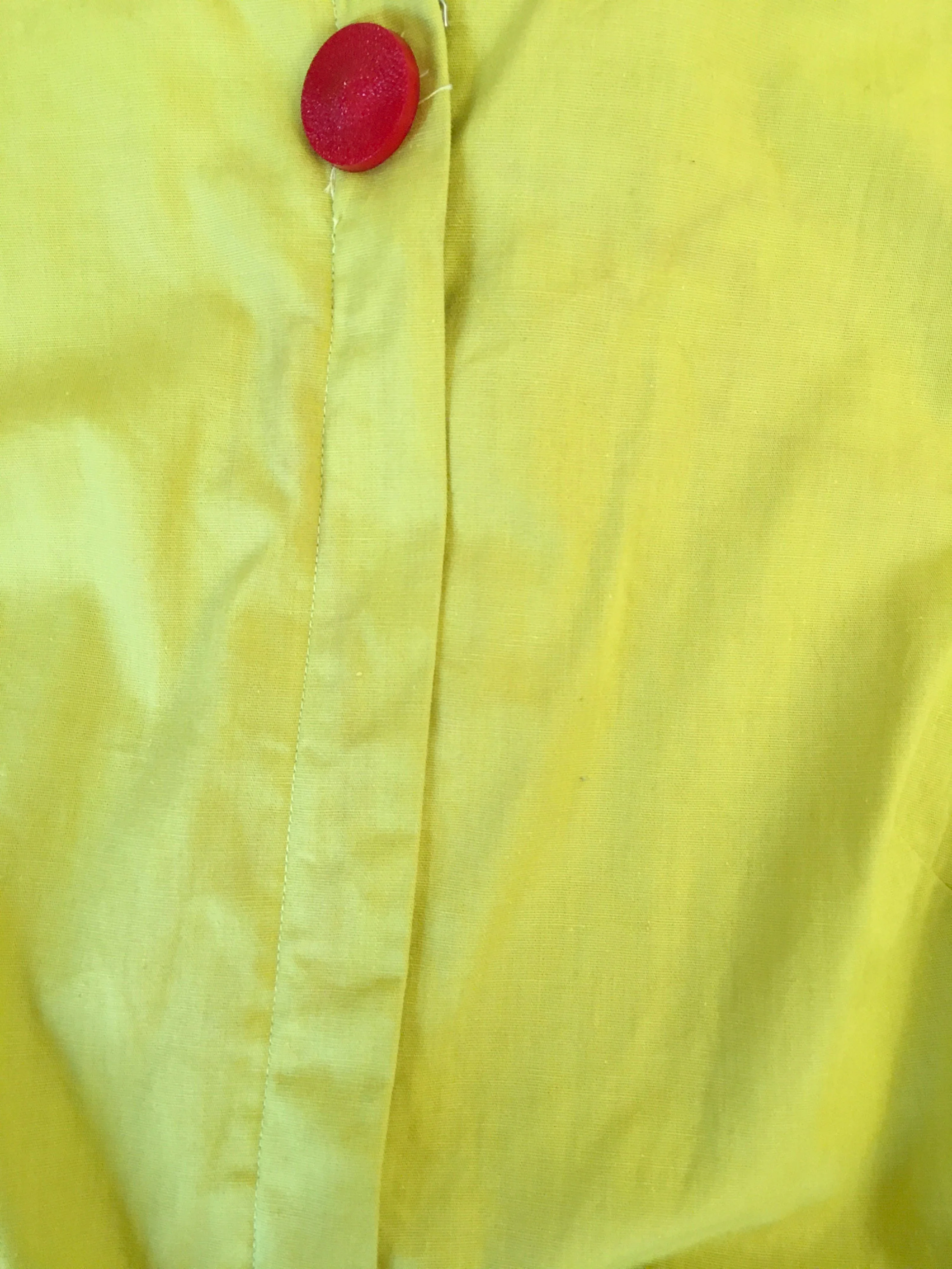 50’s Chartreuse Embroidered Pocket Dress by Kay Whitney Step N Go - Image 9