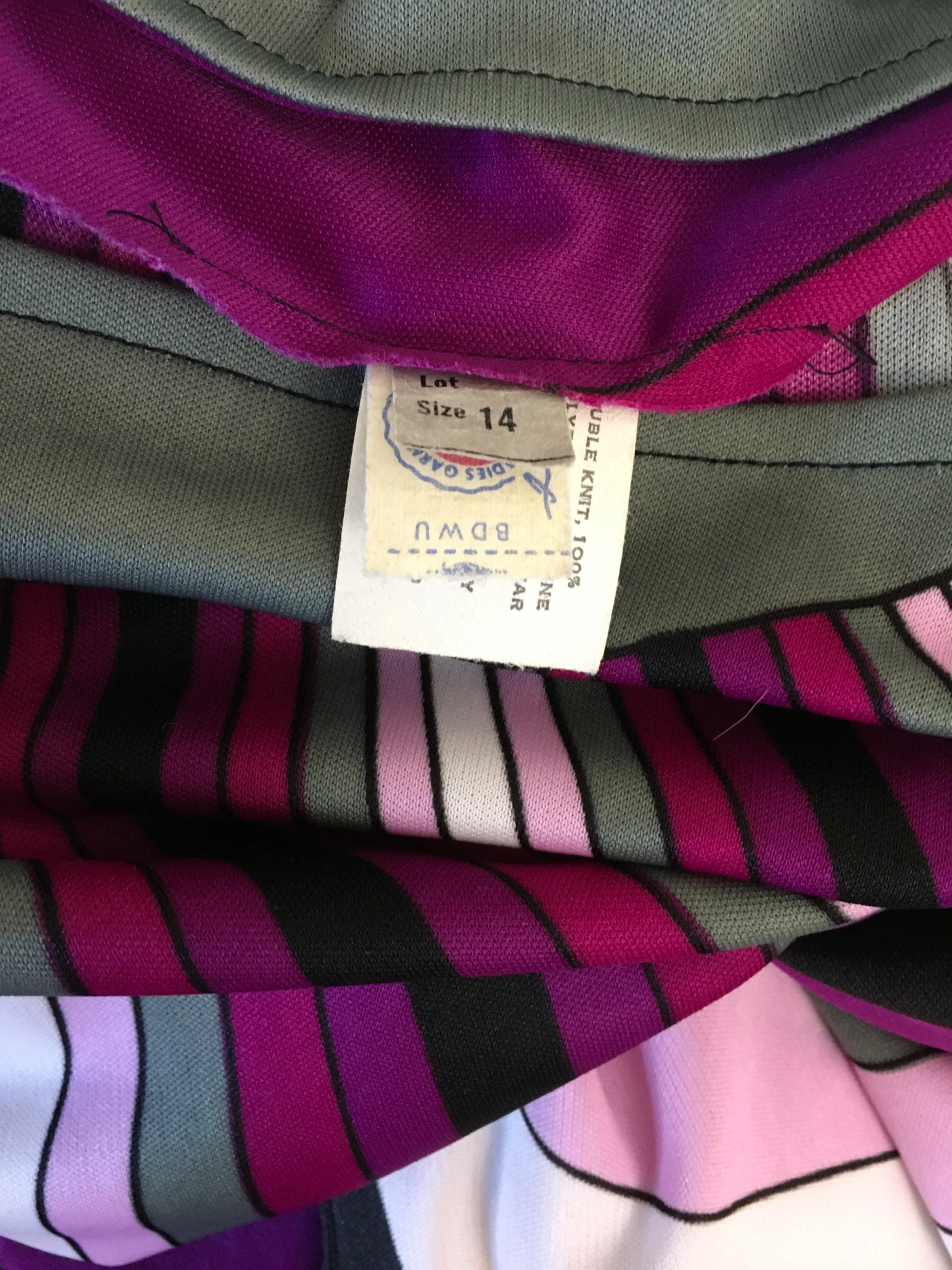 60’s/70’s Caftan Op Art Mod Dress - Image 6